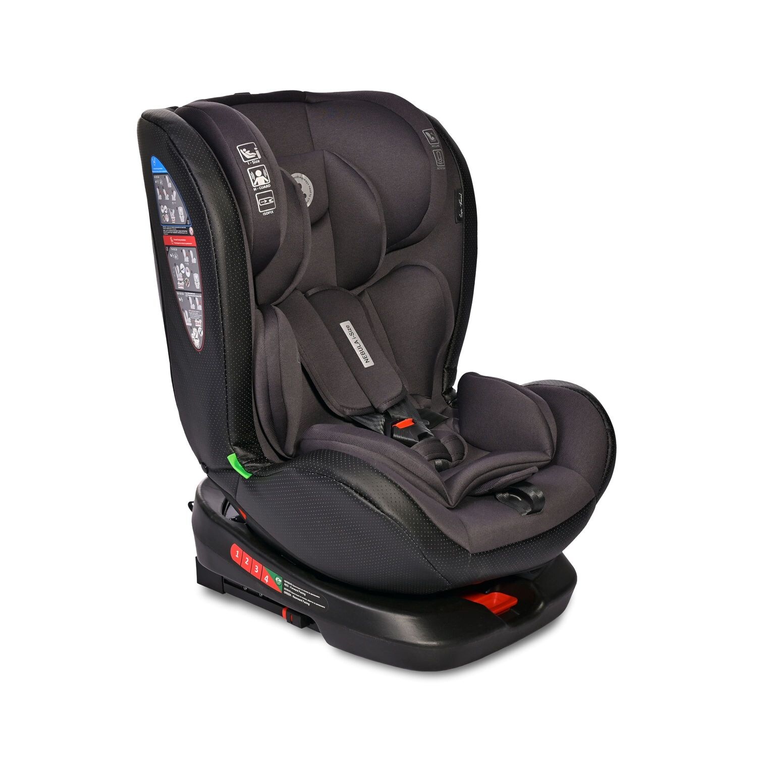Lorelli i-Size Kindersitz Nebula (40-150cm) Isofix, 360° drehbar, verstellbar schwarz | 03800166110875