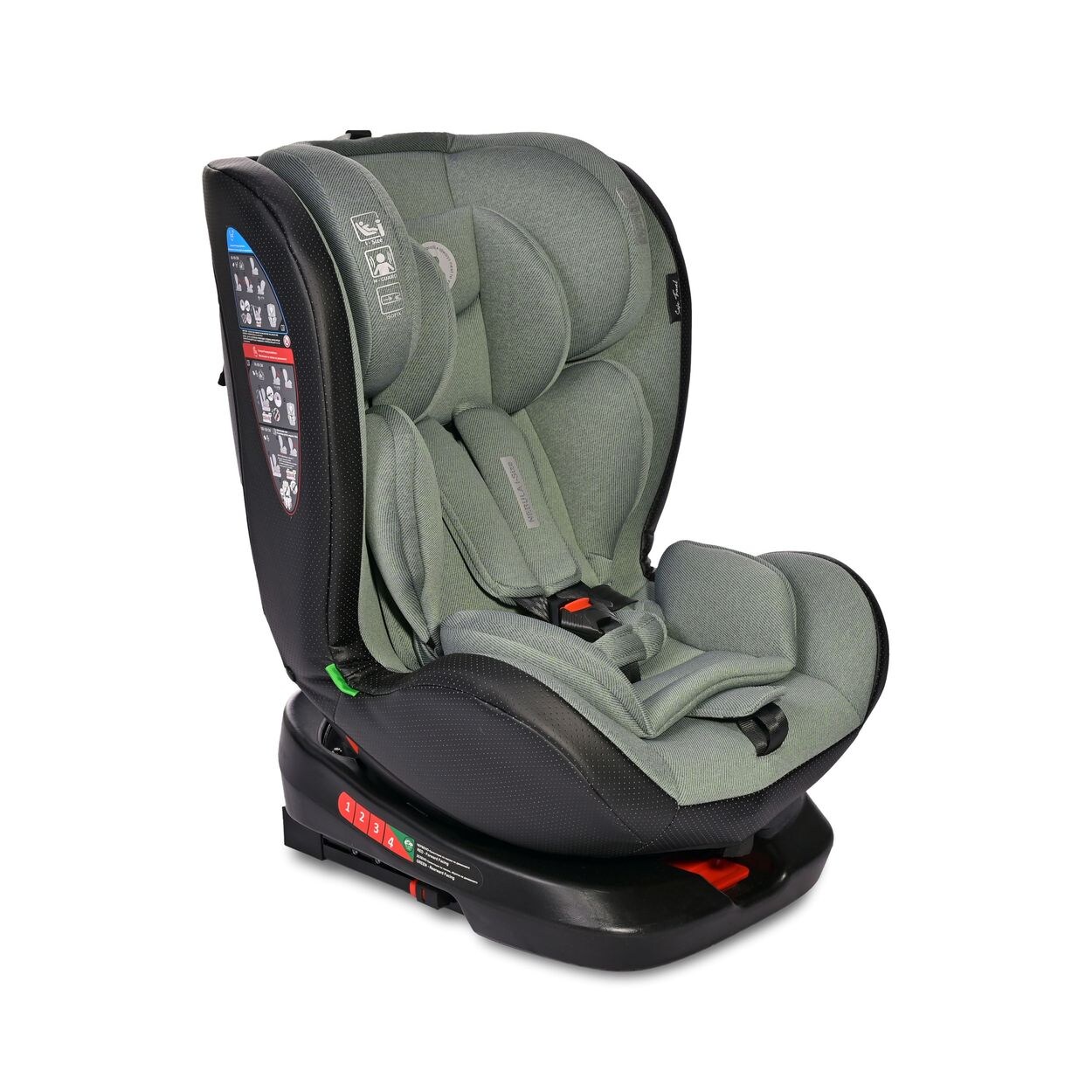 Lorelli i-Size Kindersitz Nebula (40-150cm) Isofix, 360° drehbar, verstellbar hellgrün
