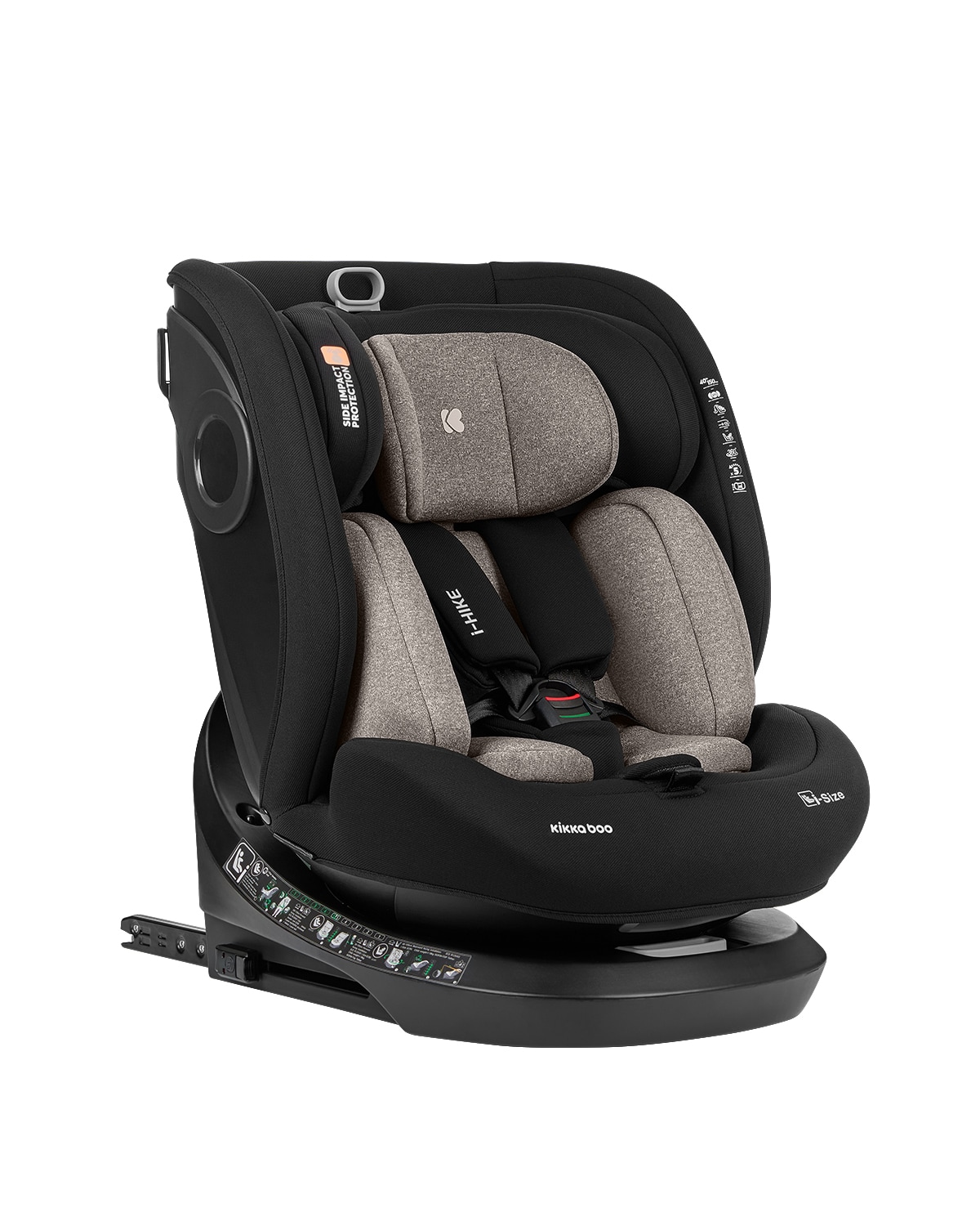 Kikkaboo i-Size Kindersitz i-Hike (40-150 cm) Isofix, 360&deg; drehbar, verstellbar beige - Bild 1