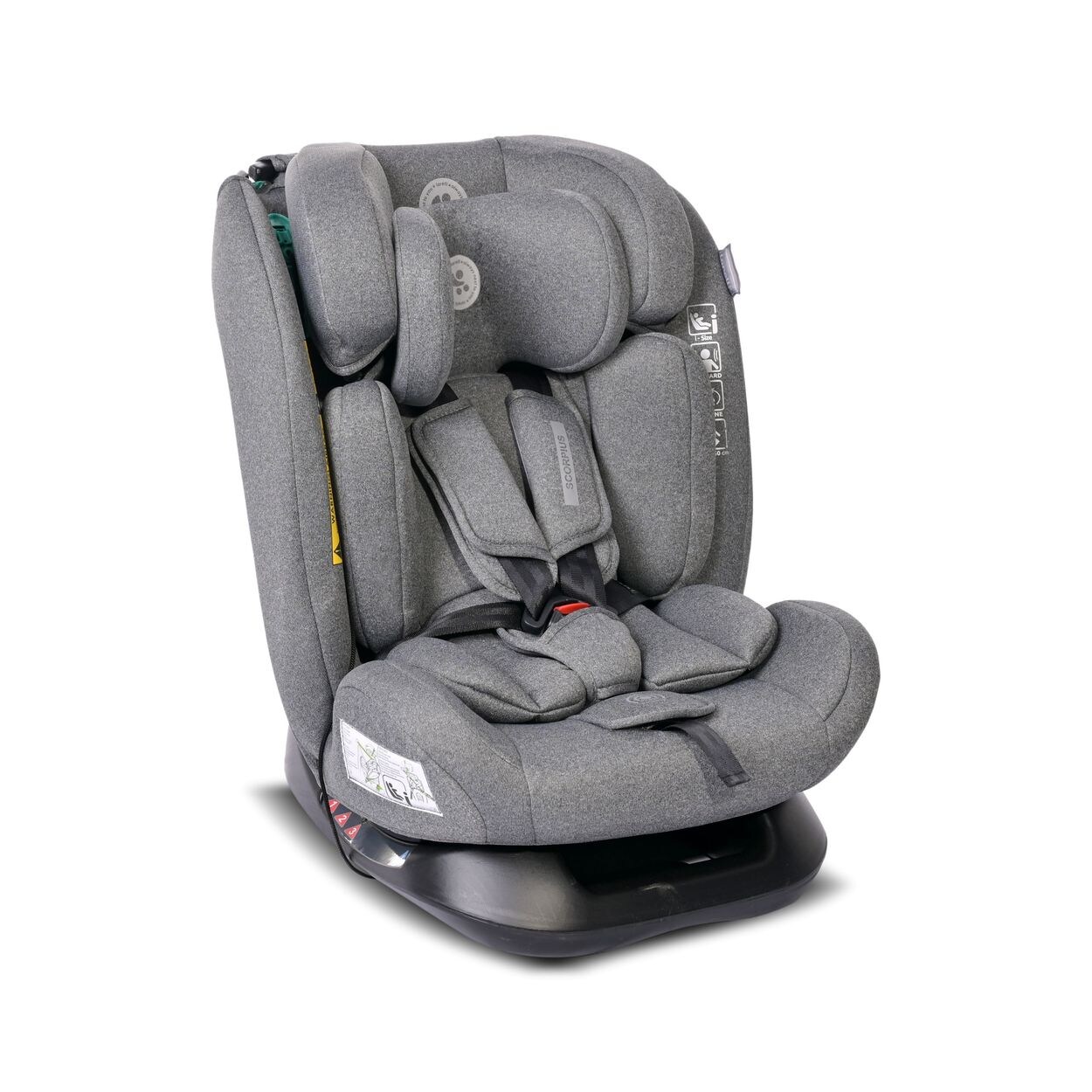 Lorelli Kindersitz Scorpius i-Size (40-150cm) verstellbar 5-Punkt-Gurt bis 36 kg grau