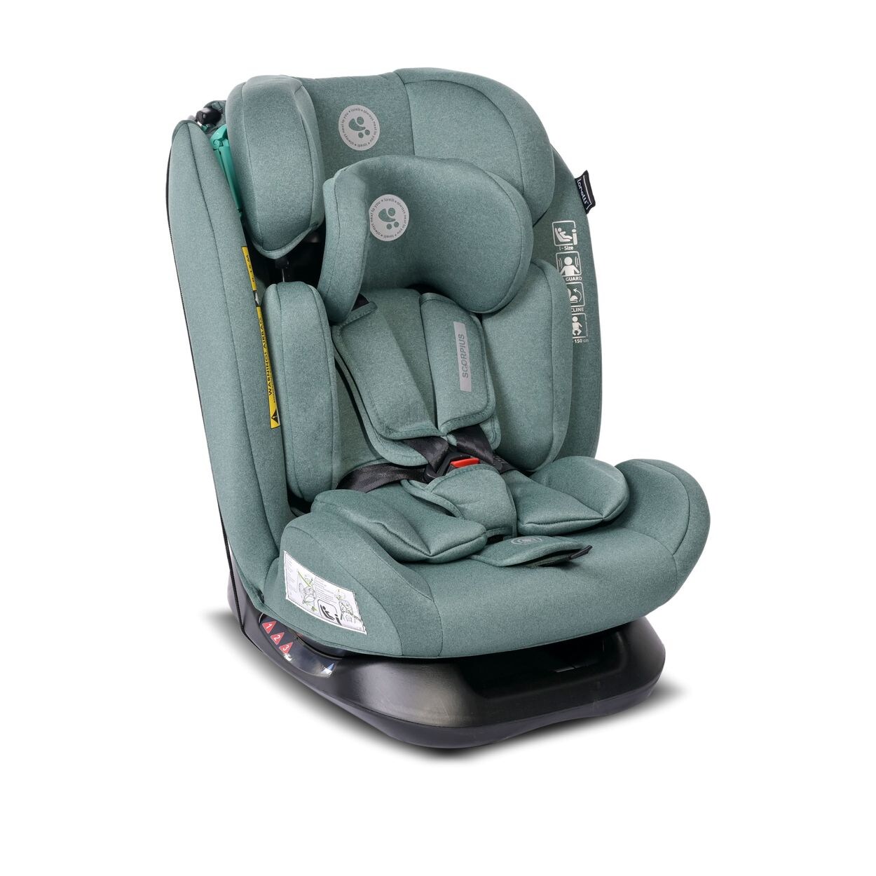 Lorelli Kindersitz Scorpius i-Size (40-150cm) verstellbar 5-Punkt-Gurt bis 36 kg grün