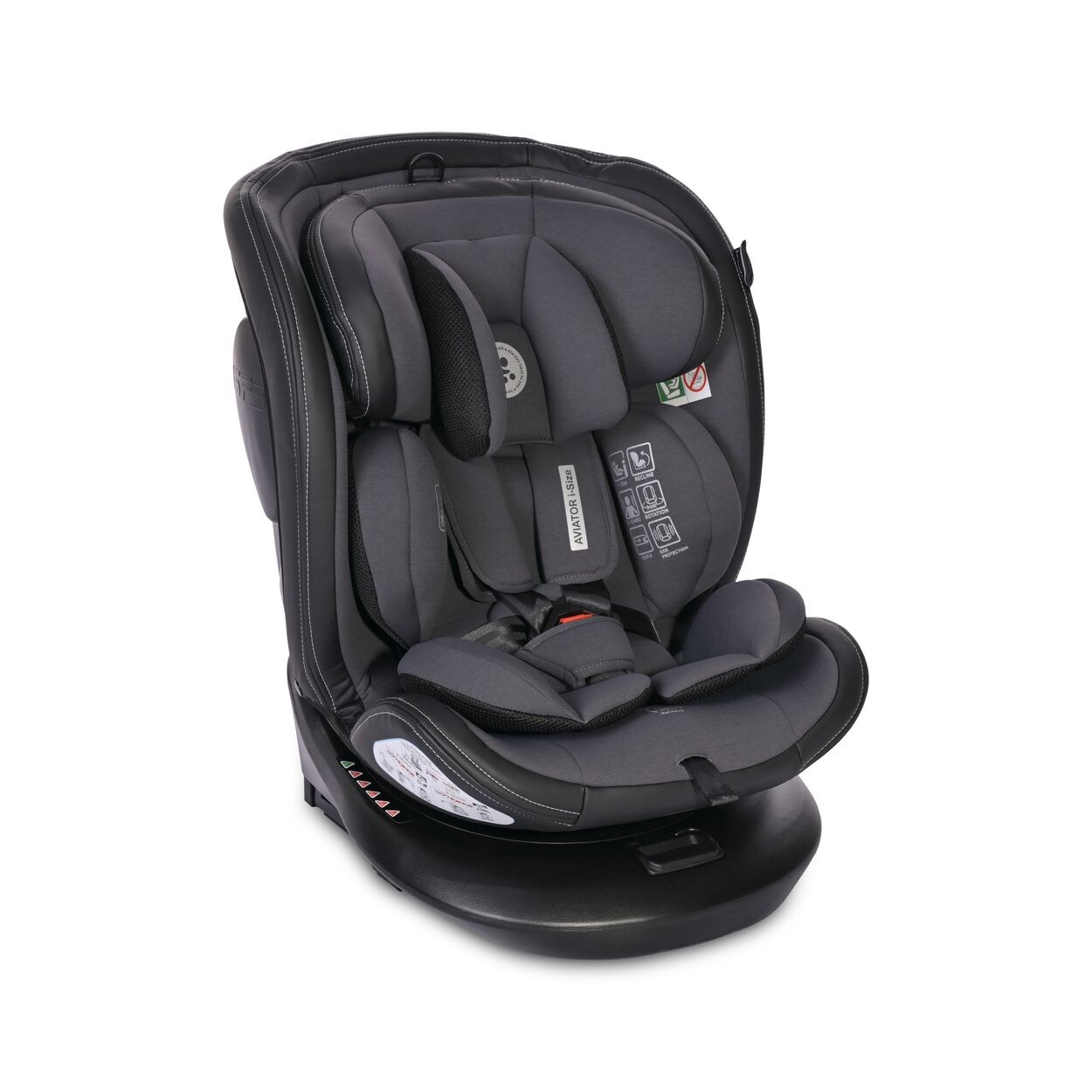 Lorelli Kindersitz i-Size Aviator (40-150cm) 360° drehbar, verstellbar, Isofix grau