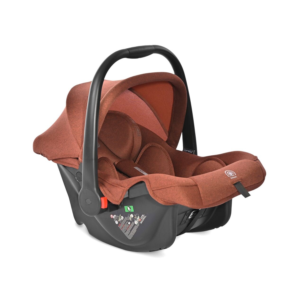 Lorelli Babyschale i-Size Joy (40 - 87 cm) verstellbar, Faltdach, Memory-Schaum braun