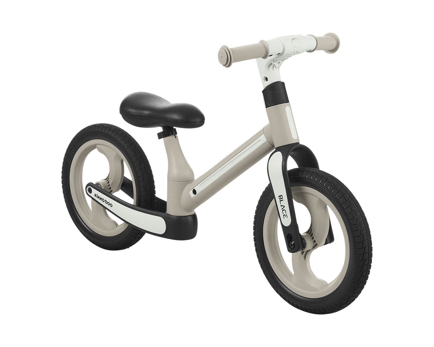 Kikkaboo Laufrad Blace 12 Zoll, Sitz einstellbar, Federung Vorderräder, faltbar beige
