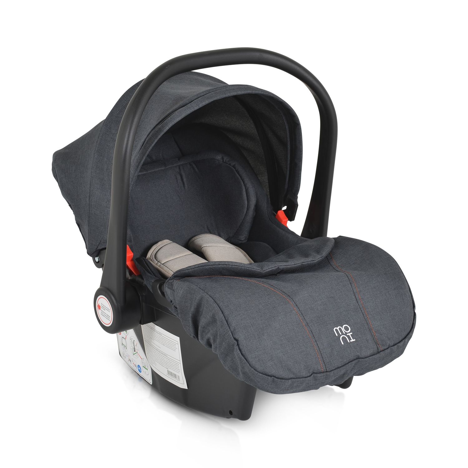 Moni Babyschale Trio i-Size (40 - 87cm) Adapter, Fu&szlig;abdeckung, weiches Kissen beige - Bild 1