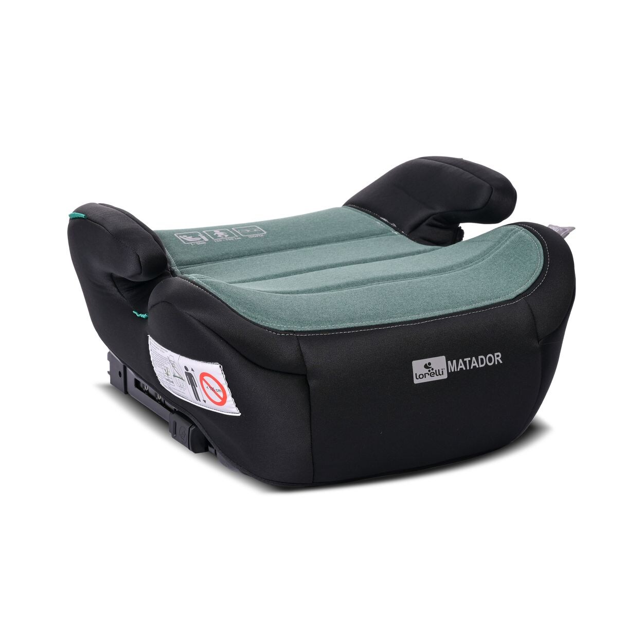 Lorelli Sitzerhöhung i-Size Matador (125-150cm) Kindersitz, Isofix, Armlehne grün