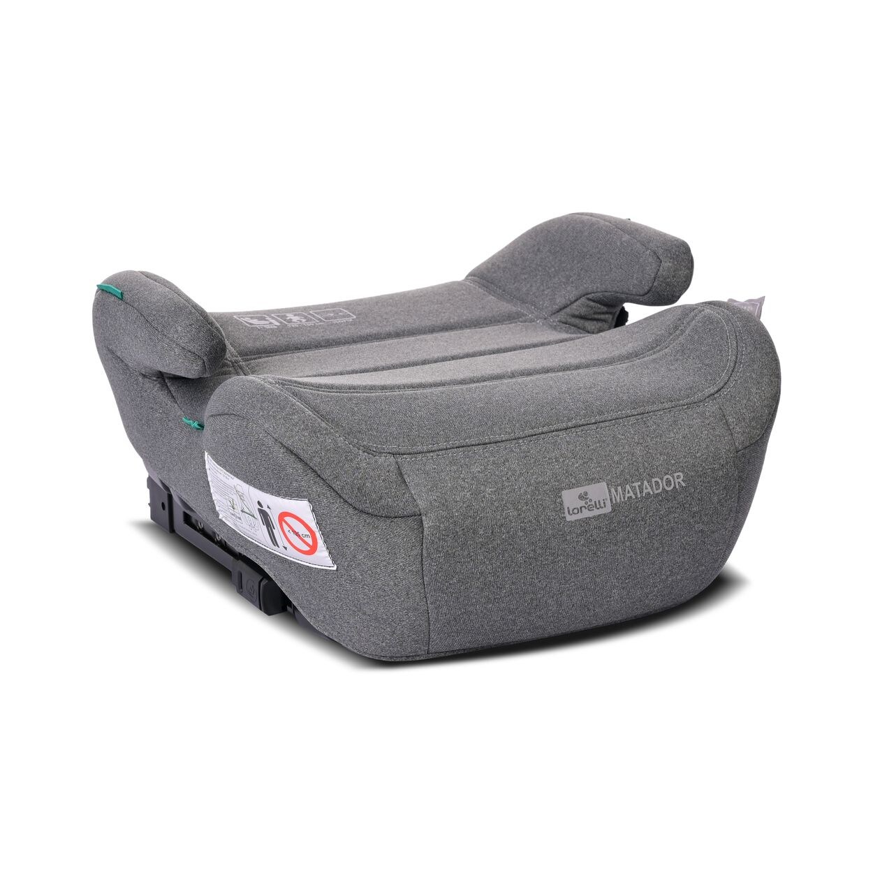 Lorelli Sitzerhöhung i-Size Matador (125-150cm) Kindersitz, Isofix, Armlehne grau