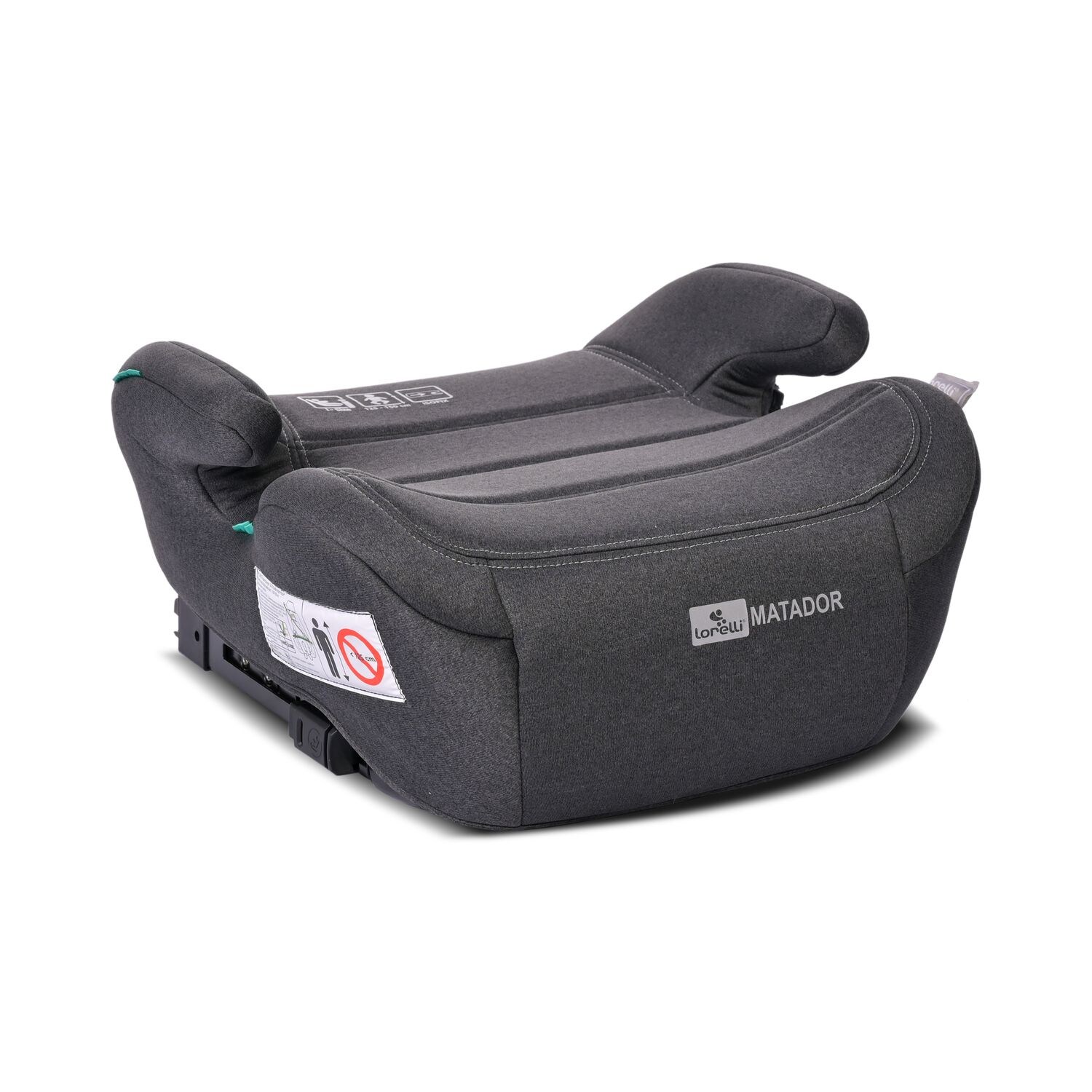 Lorelli Sitzerhöhung i-Size Matador (125-150cm) Kindersitz, Isofix, Armlehne schwarz | 03800166108810