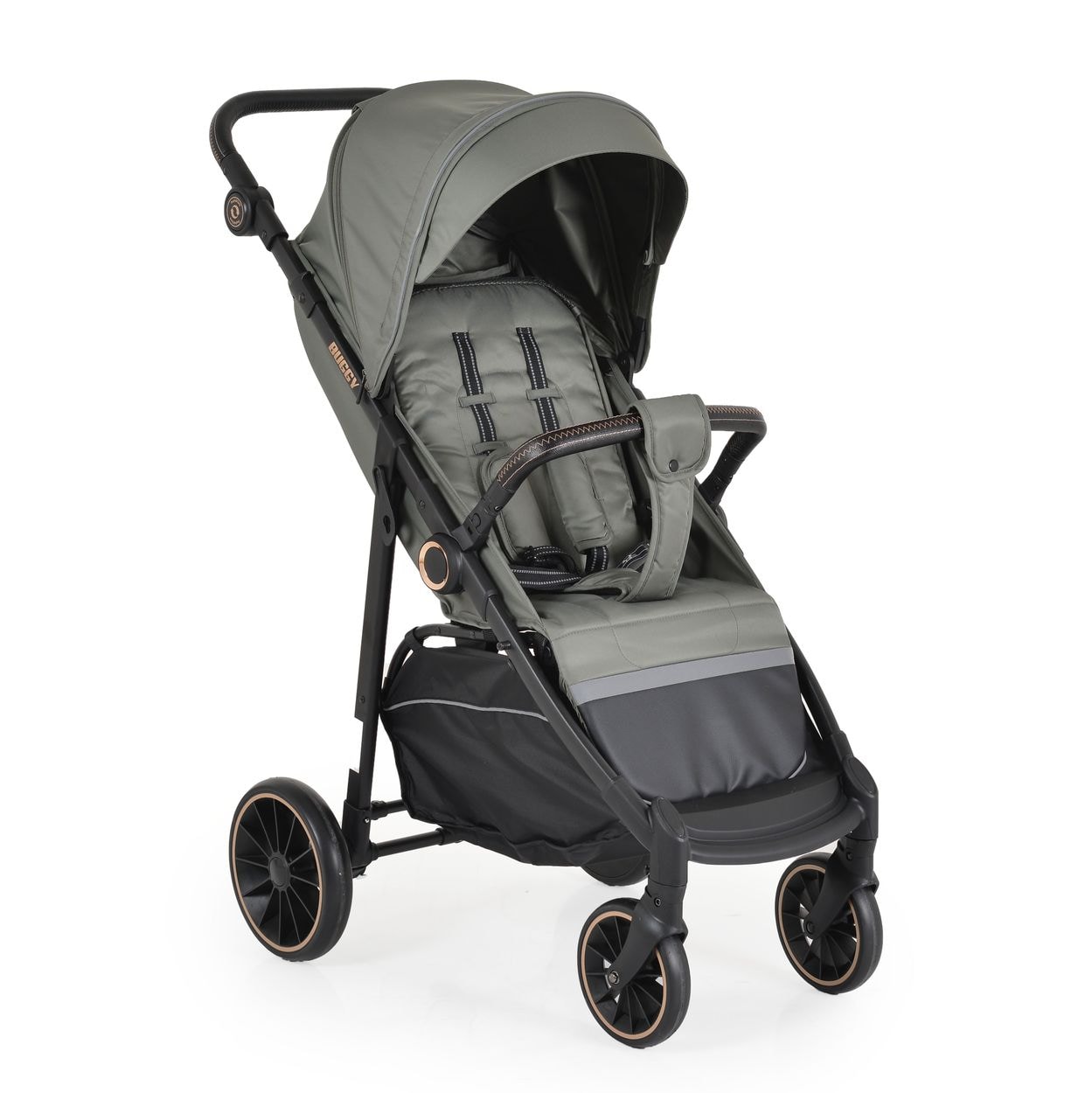Moni Sommerkinderwagen Buggy, Kinderbuggy, Sonnendach, EVA-Räder, verstellbar grau