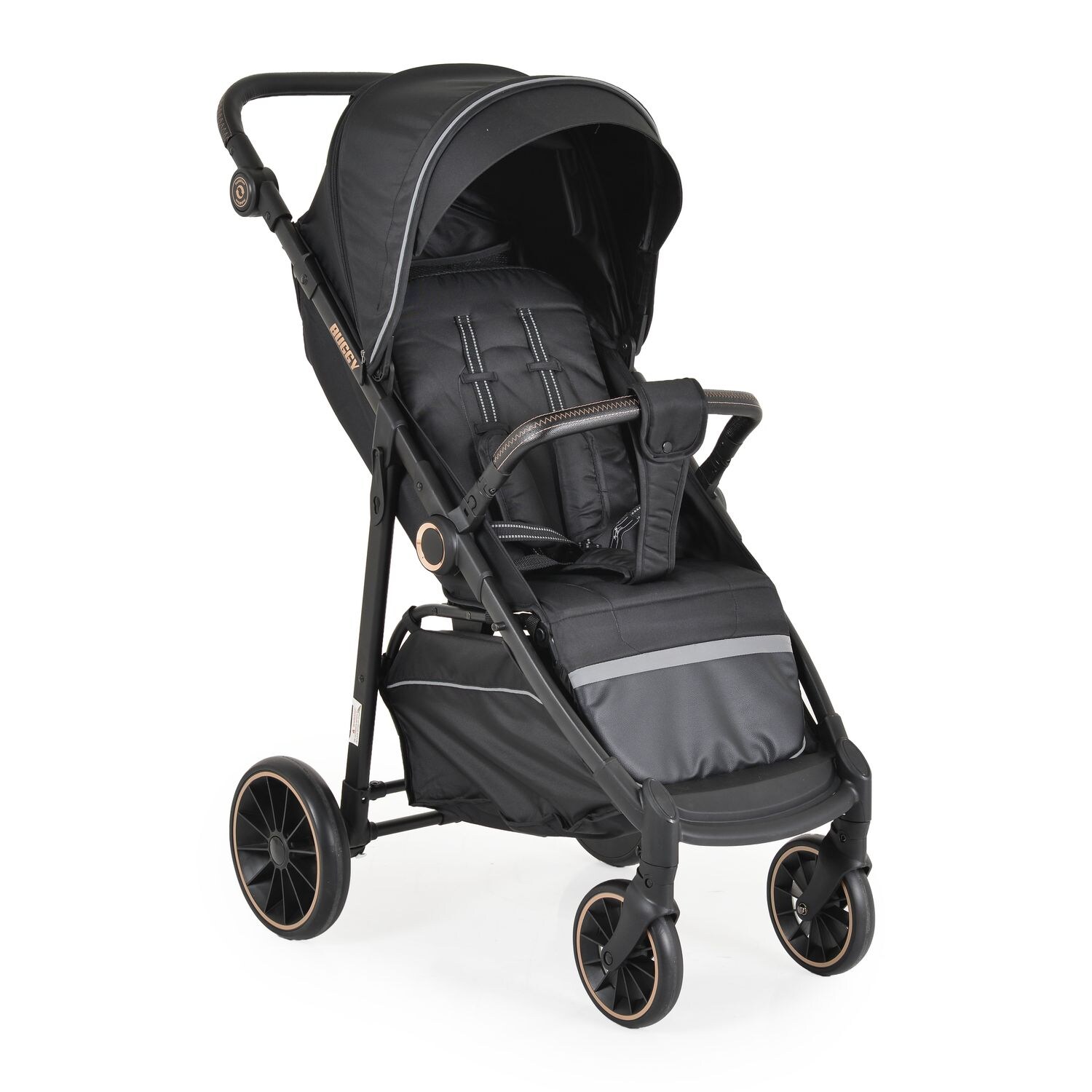 Moni Sommerkinderwagen Buggy, Kinderbuggy, Sonnendach, EVA-Räder, verstellbar schwarz | 03800146236564