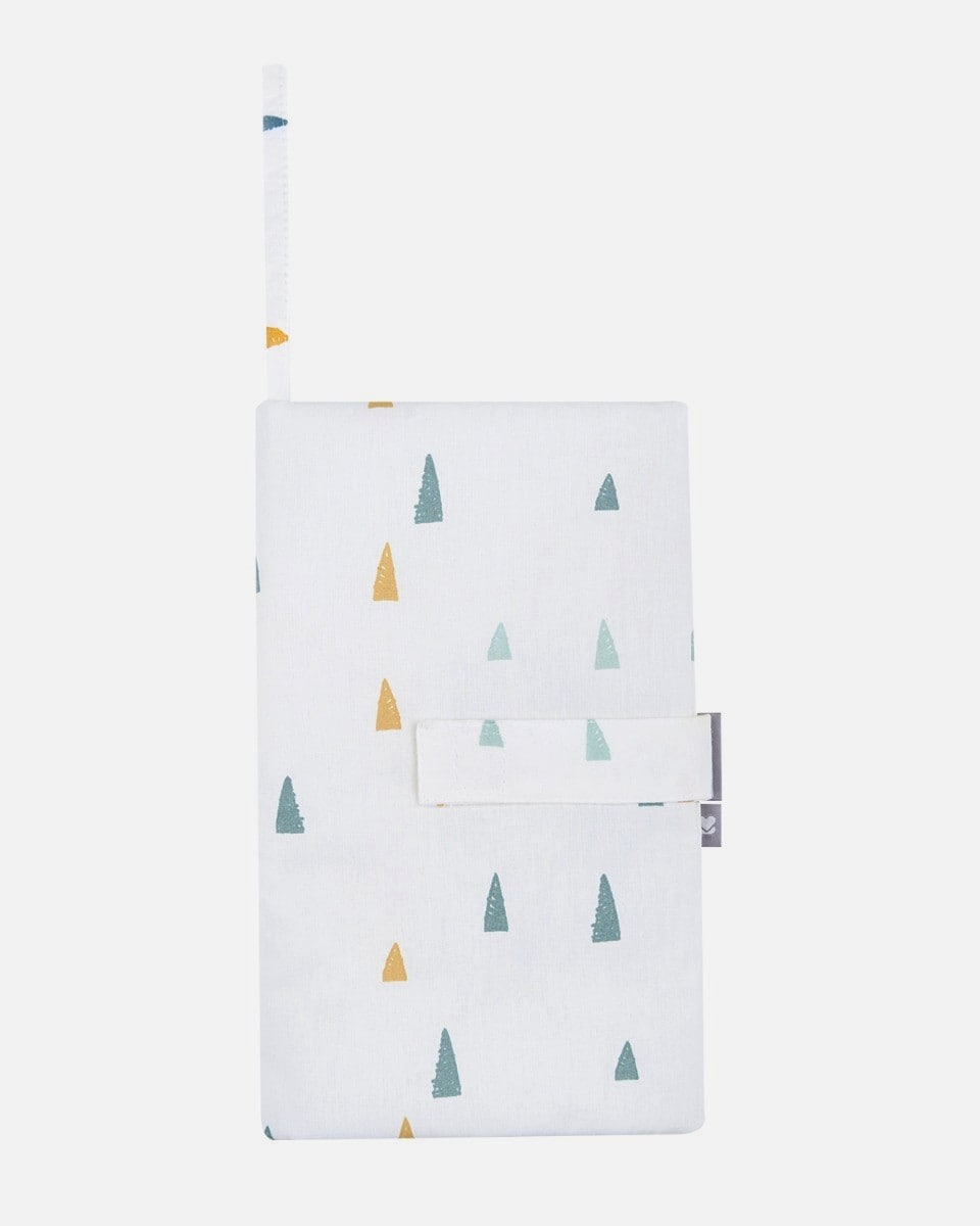 Kikkaboo Windeltasche Bear with me Wickeltasche, Selbstverschluss, Baumwolle wei&szlig; gr&uuml;n - Bild 1