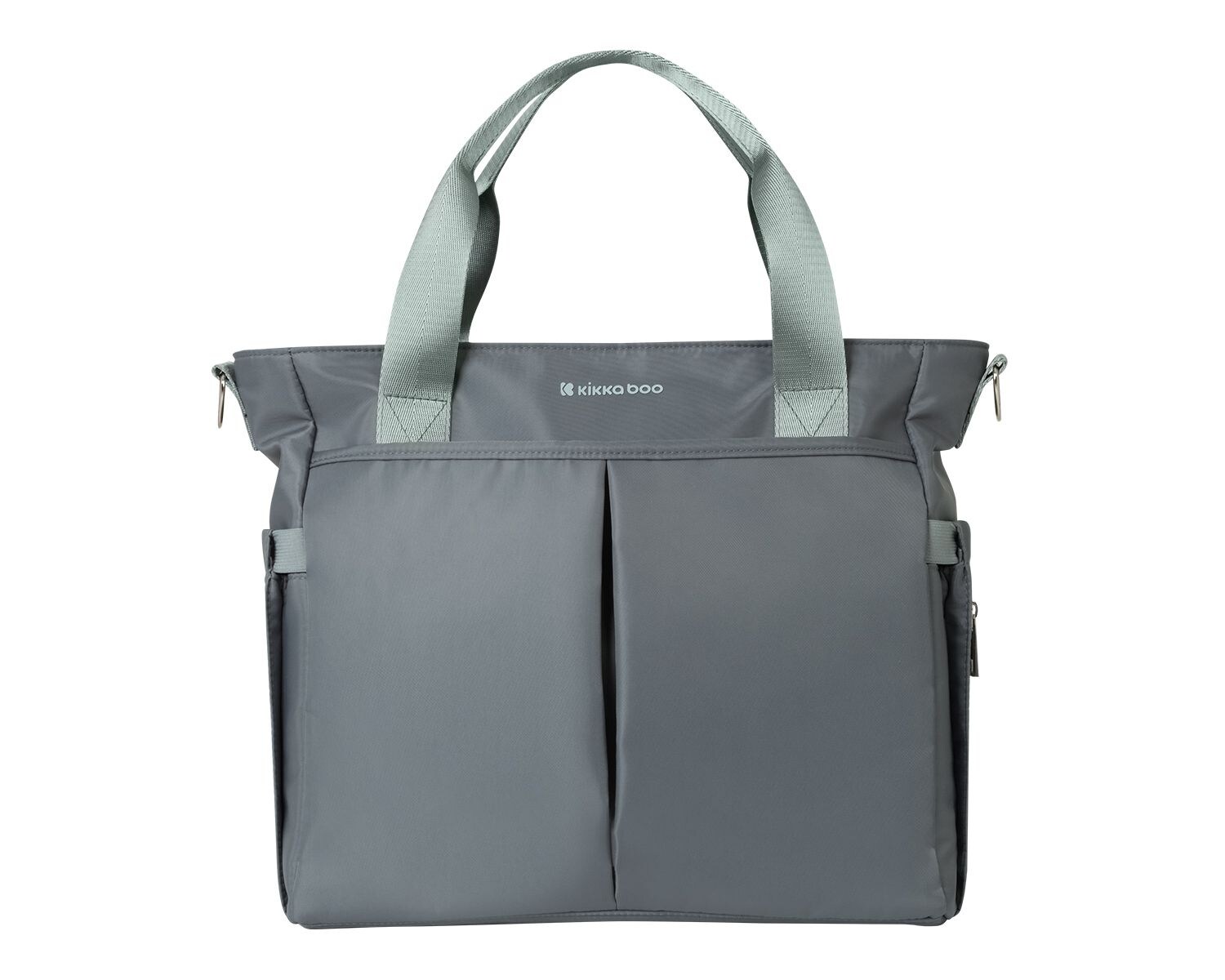 Kikkaboo Wickeltasche Brielle, Clips zur Befestigung, wasserfest, Schultergurt grau