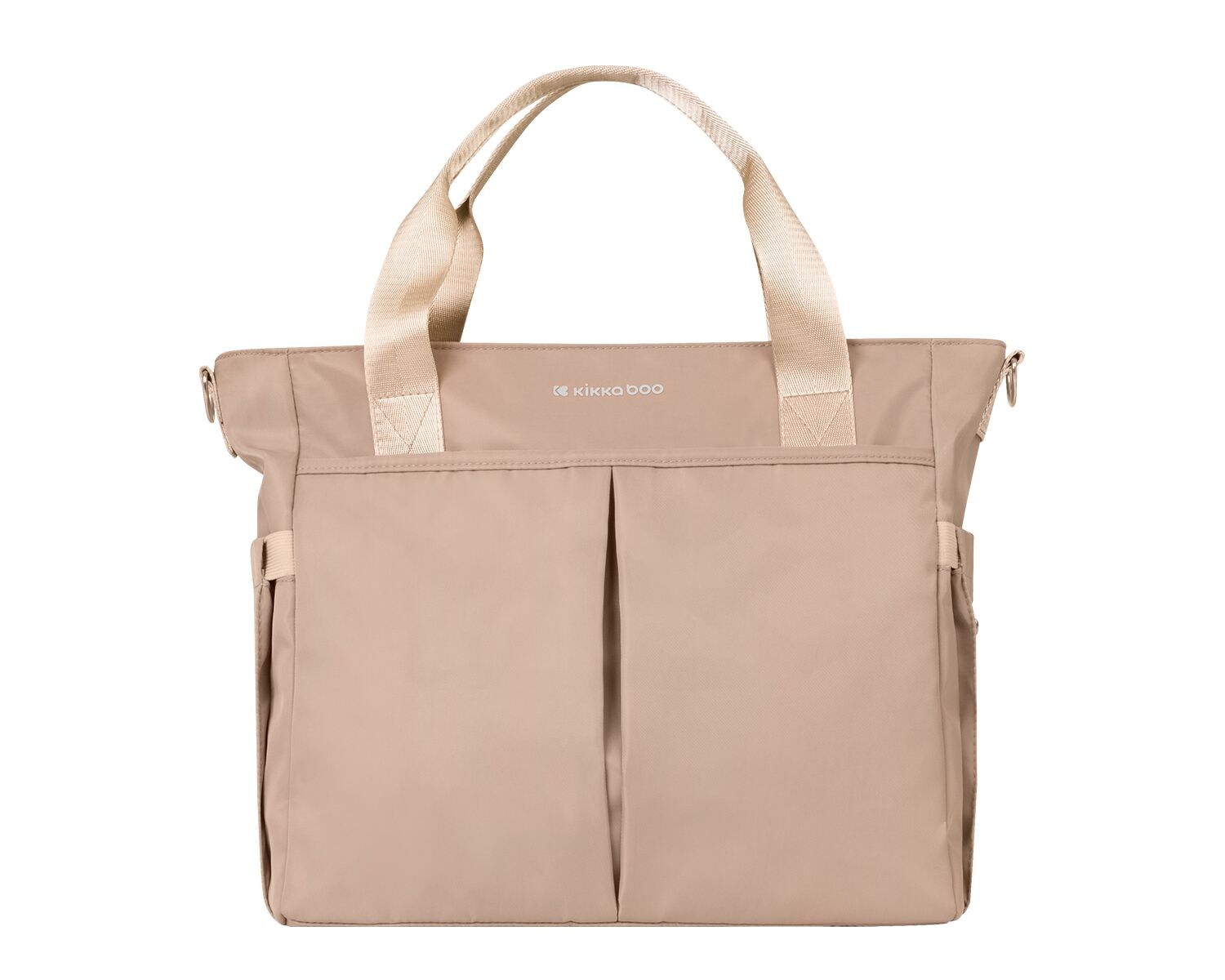 Kikkaboo Wickeltasche Brielle, Clips zur Befestigung, wasserfest, Schultergurt beige