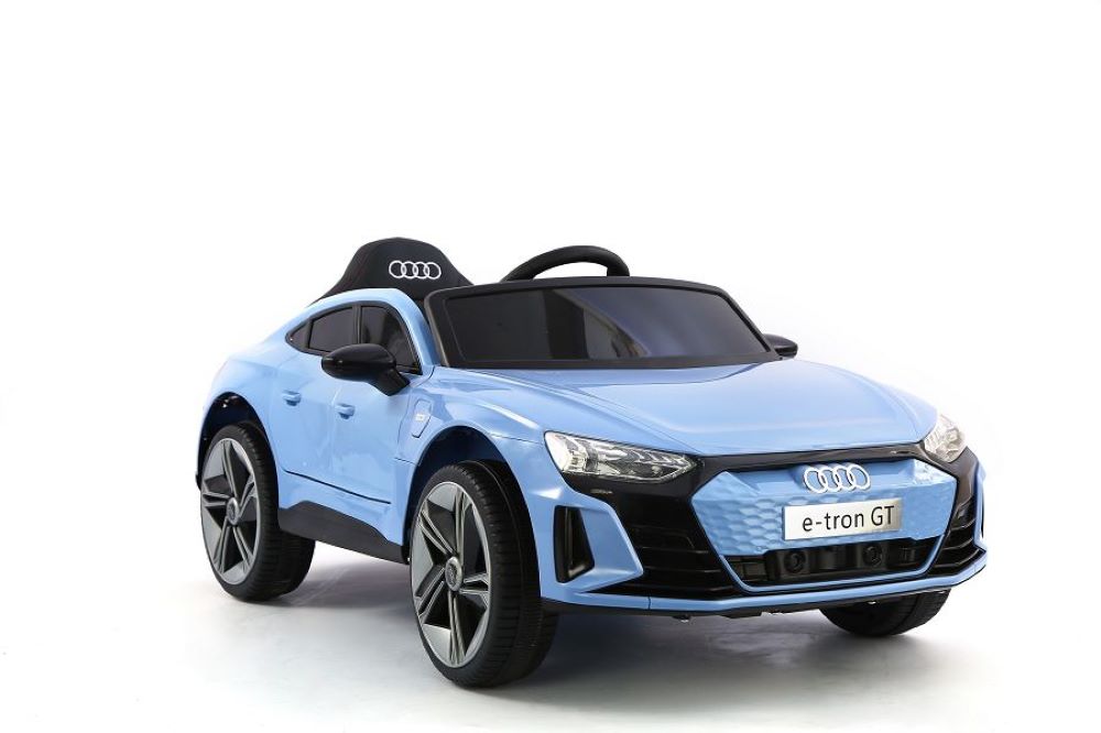 Es-Toys Kinder Elektroauto Audi E-Tron GT, EVA-Reifen, Softstart, Sto&szlig;d&auml;mpfer blau - Bild 1