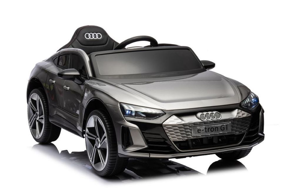 Es-Toys Kinder Elektroauto Audi E-Tron GT, EVA-Reifen, Softstart, Sto&szlig;d&auml;mpfer grau - Bild 1