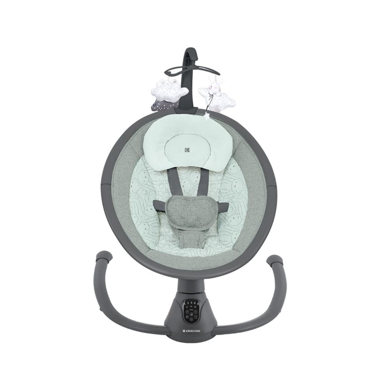 Kikkaboo elektrische Babywippe Twiddle, Schaukelfunktion, Fernbedienung, Timer dunkelgr&uuml;n - Bild 1