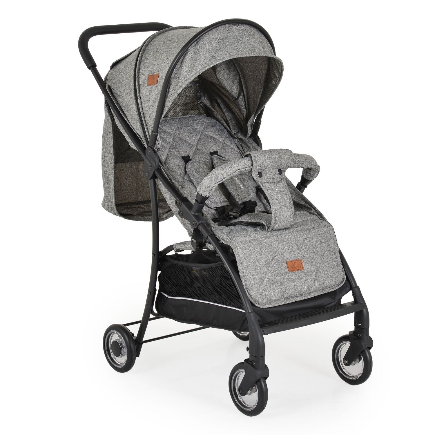 Cangaroo Kinderwagen London Buggy, Aluminiumrahmen, verstellbare Rückenlehne hellgrau | 03800146236649