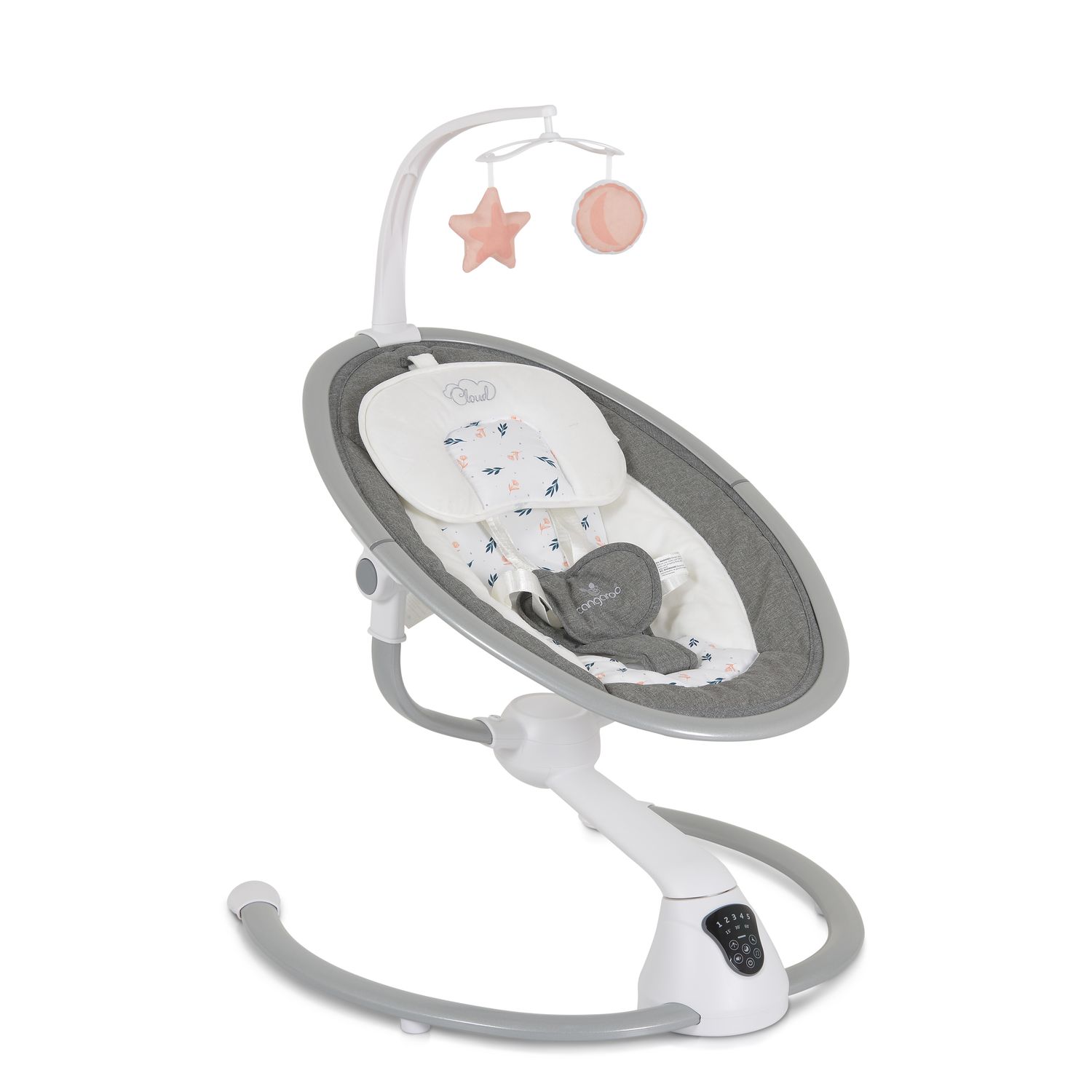 Cangaroo Swing Cloud Babywippe Musik Timer Mobile Schwingfunktion Fernbedienung pink - Bild 1