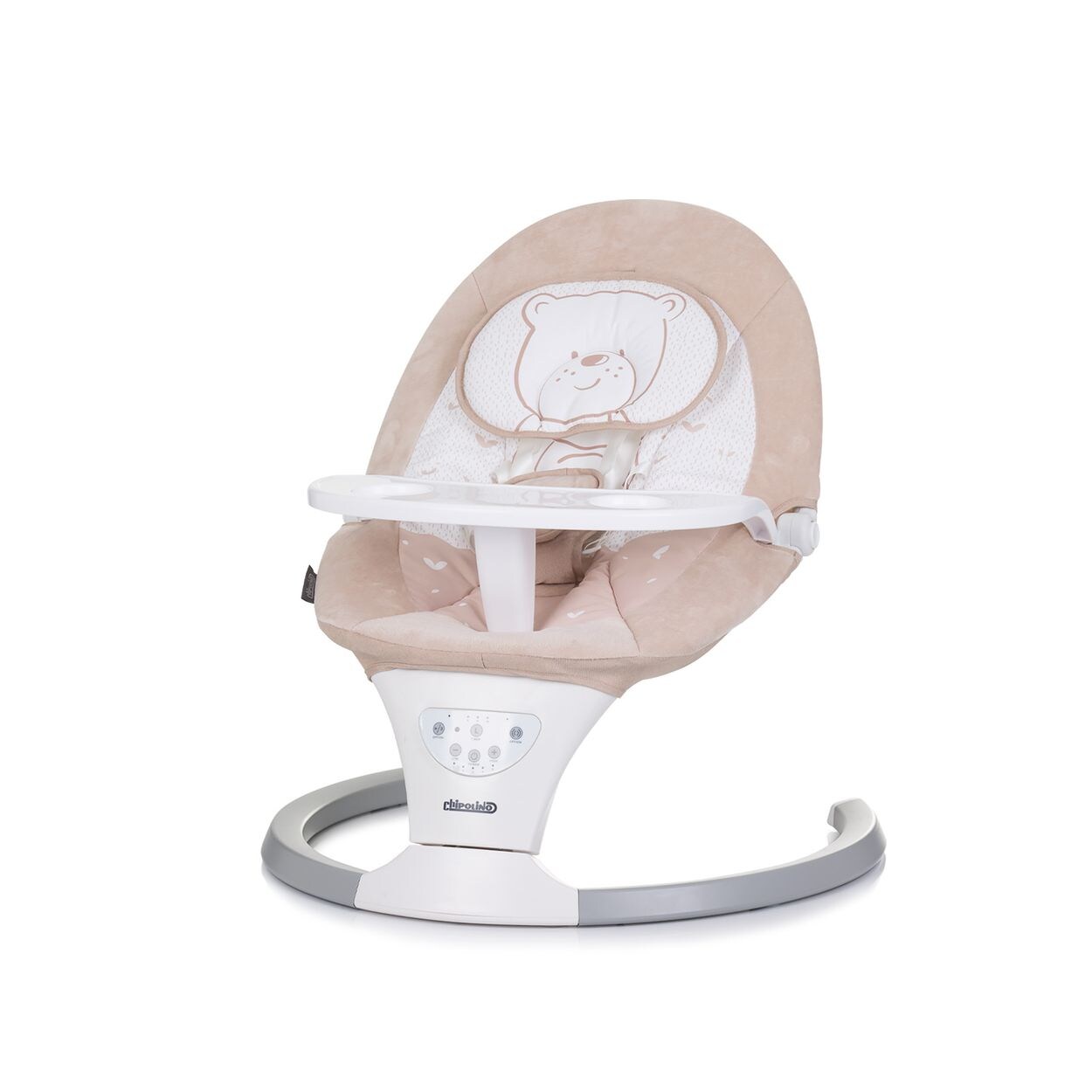 Chipolino Babywippe Lera Musik, Sicherheitsgurt, Kissen, Fernbedienung, Timer beige