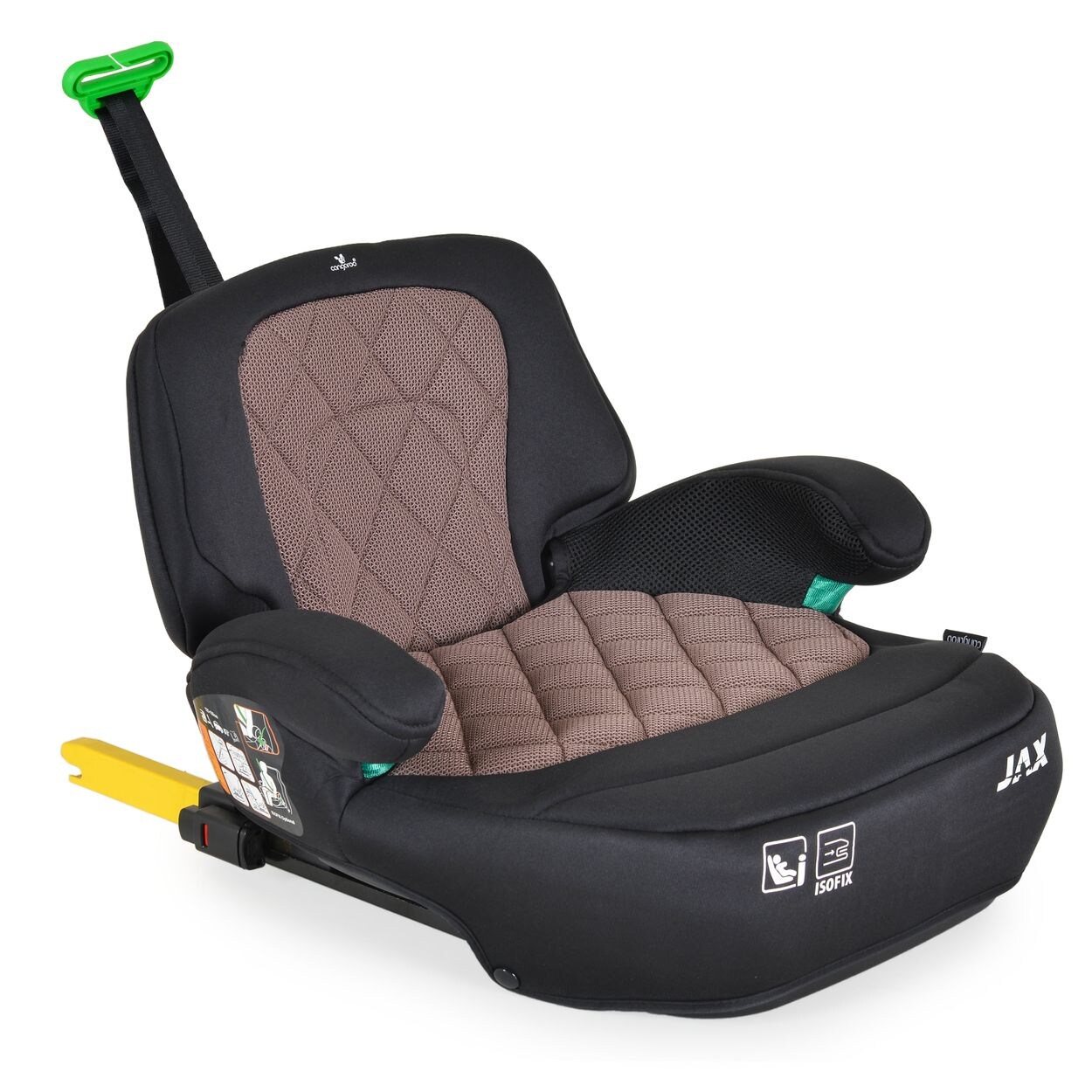 Cangaroo Kindersitz Sitzerhöhung Jax i-Size 125-150cm Gruppe 3 Isofix Top Tether braun