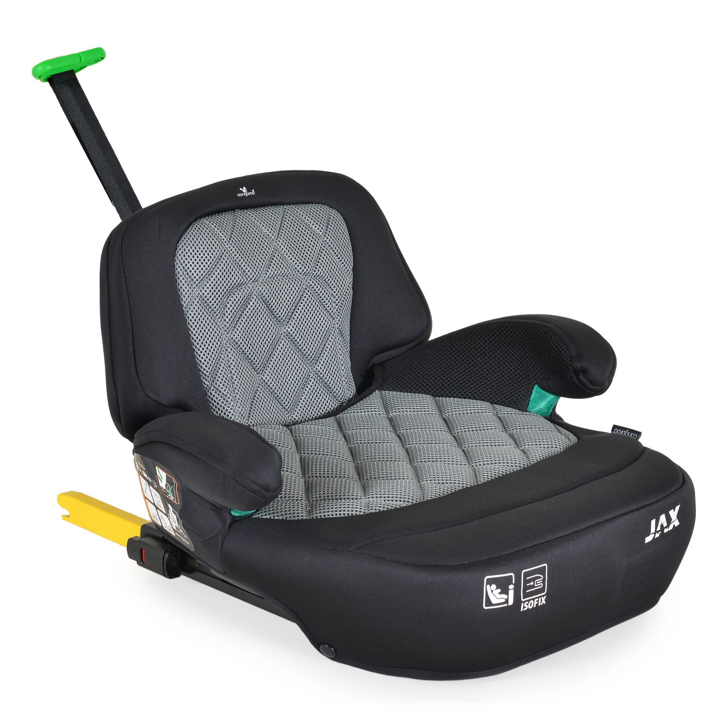 Cangaroo Kindersitz Sitzerh&ouml;hung Jax i-Size 125-150cm Gruppe 3 Isofix Top Tether grau - Bild 1