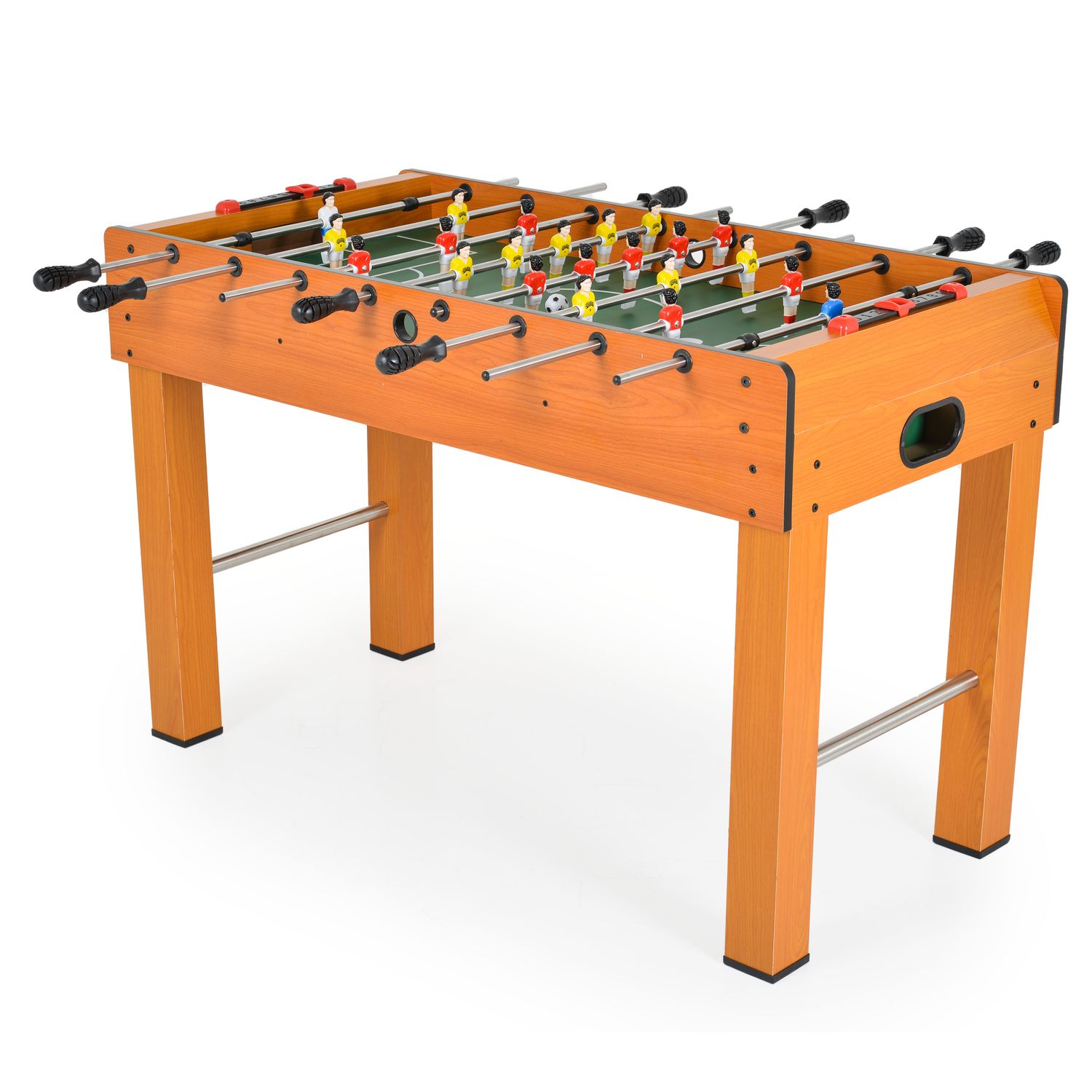 Moni Tischfu&szlig;ball 1019A Holz, Handschiebez&auml;hler, Kickertisch, 22 Figuren, Soccer braun - Bild 1