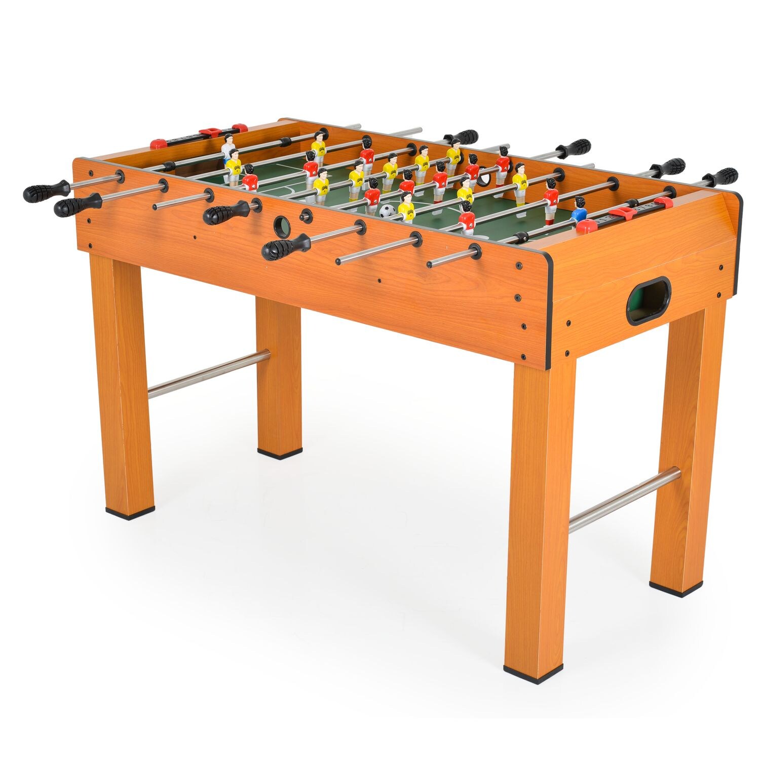 Moni Tischfußball 1019A Holz, Handschiebezähler, Kickertisch, 22 Figuren, Soccer braun | 03801005600489