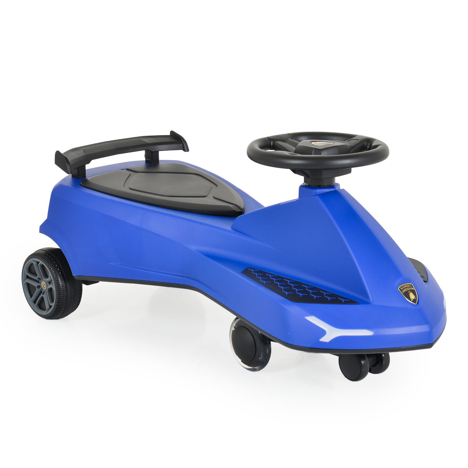 Moni Kinder Rutschfahrzeug Lamborghini Swing Car Musikfunktion Lichter bis 110kg blau - Bild 1