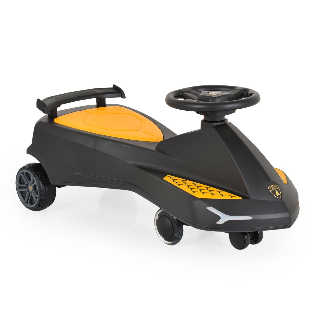 Moni Kinder Rutschfahrzeug Lamborghini Swing Car Musikfunktion Lichter bis 110kg schwarz