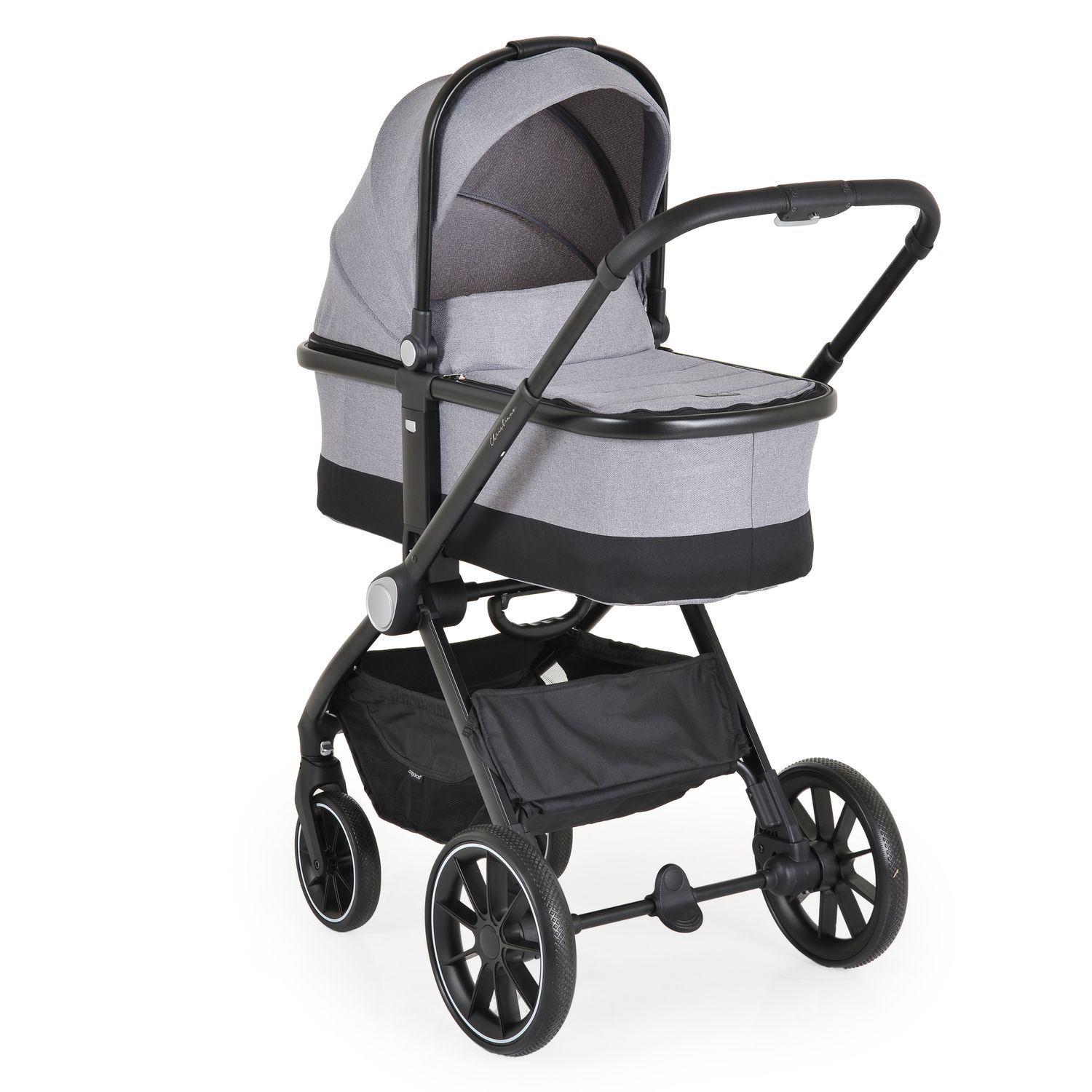 Cangaroo Kombikinderwagen 3 in 1 Christiano Babywanne Babyschale klappbar Tasche hellgrau - Bild 1