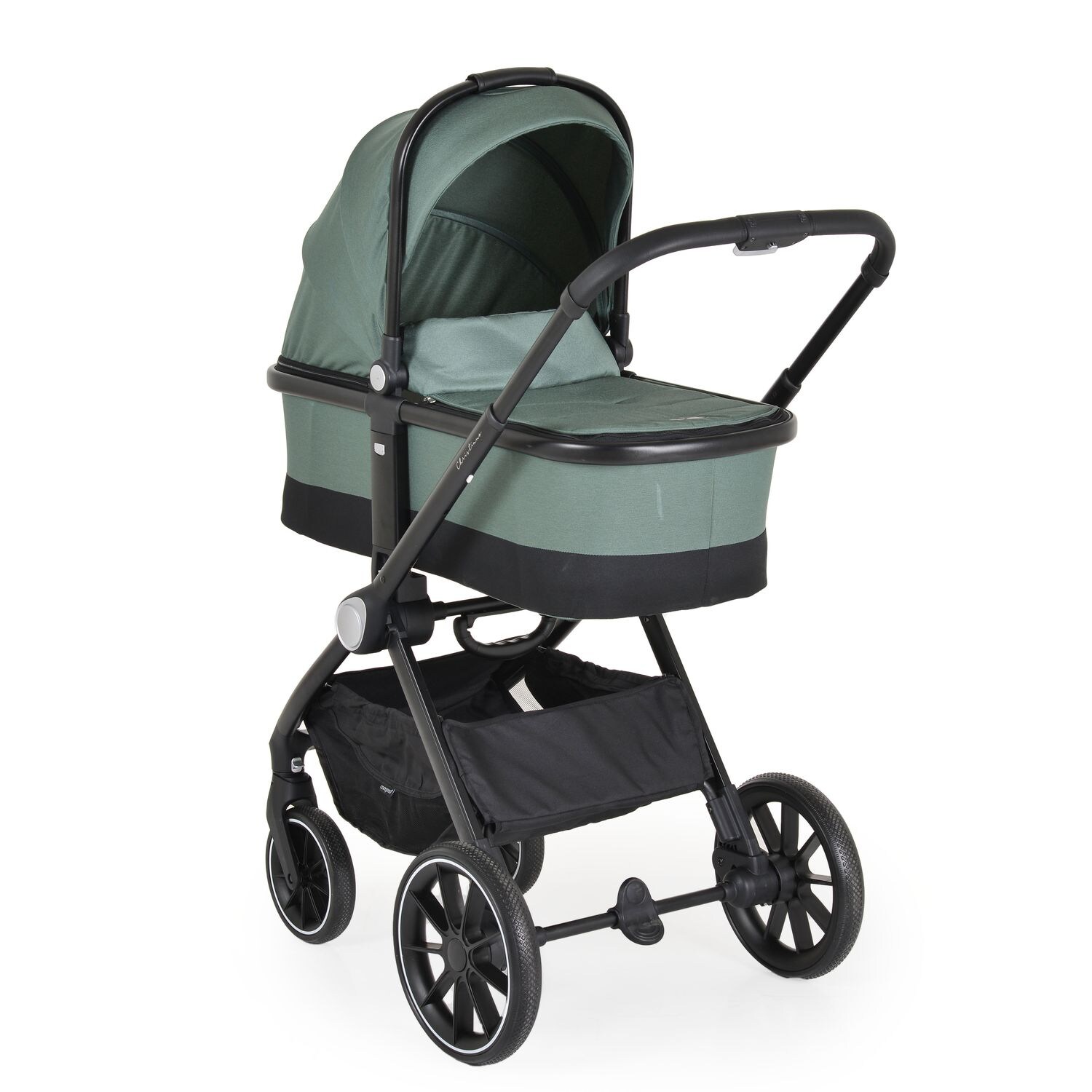 Cangaroo Kombikinderwagen 3 in 1 Christiano Babywanne Babyschale klappbar Tasche grün | 03800146236489