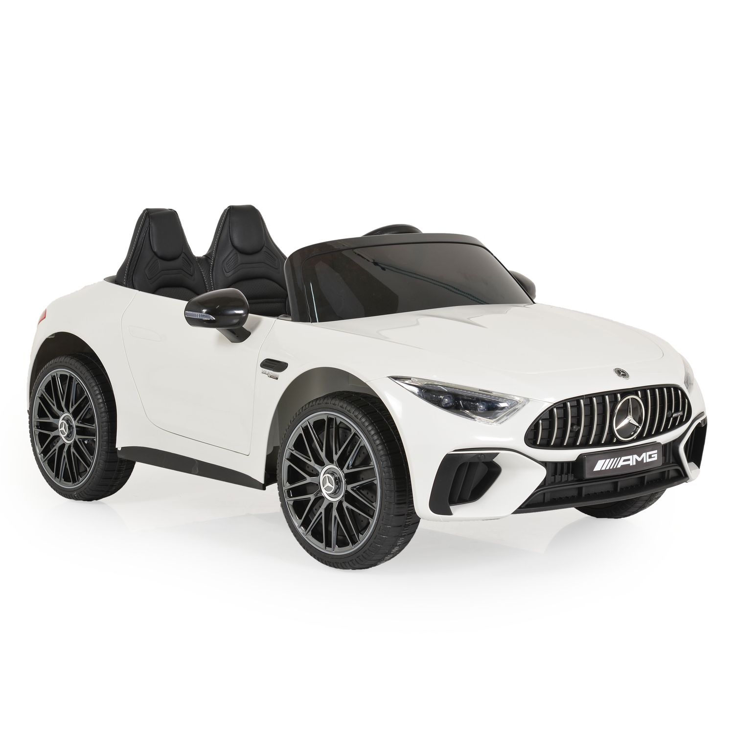 Moni Kinder Elektroauto Mercedes-Benz DK-SL63 Zweisitzer Fernbedienung Bluetooth wei&szlig; - Bild 1
