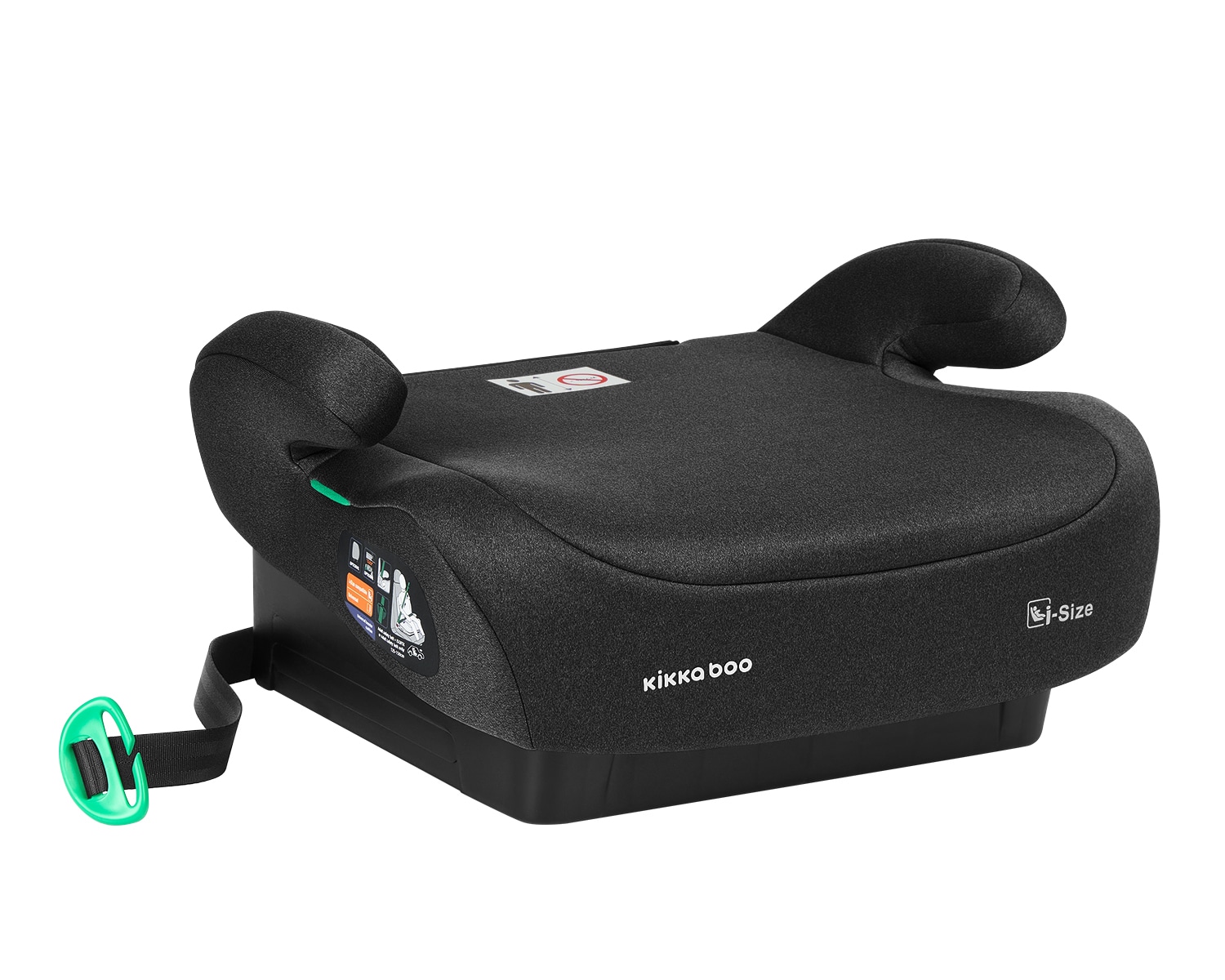 Kikkaboo Kindersitz, Sitzerh&ouml;hung i-Go i-Size (125-150cm) Gruppe 3, Armlehne schwarz - Bild 1