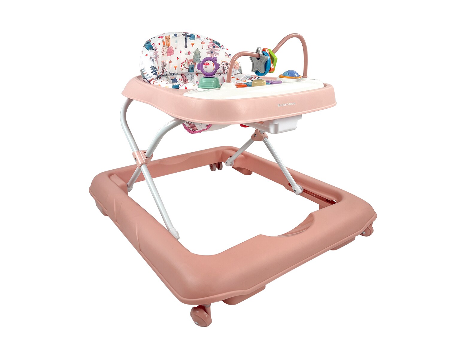 Kikkaboo Lauflernhilfe Poppy Musik Licht höhenverstellbar klappbar Gummistopper rosa | 03800171213967