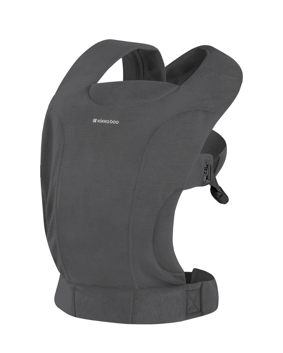 Kikkaboo Babytrage Riley Bauchtrage R&uuml;ckentrage breite Schultergurte ab 4 Monate grau - Bild 1