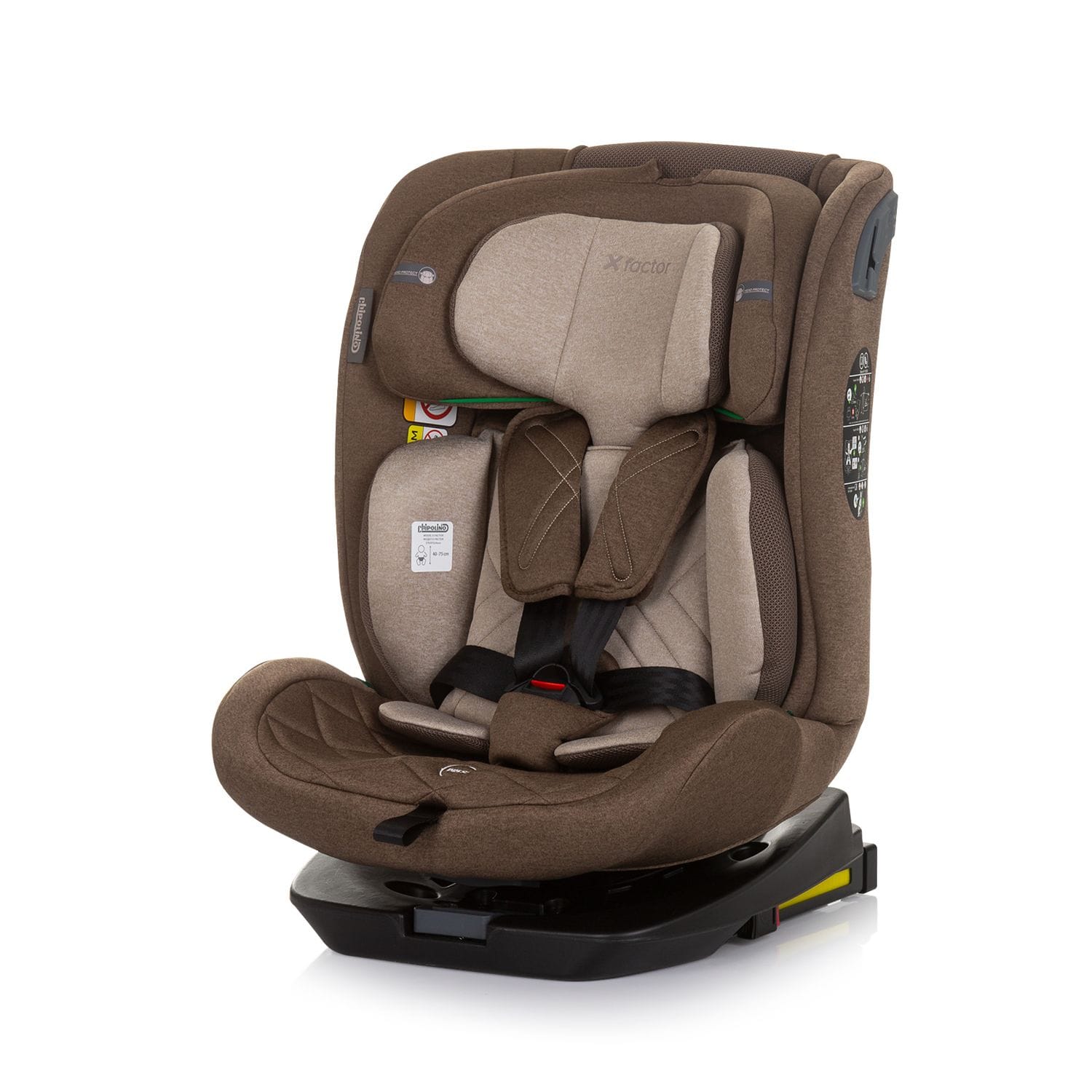 Chipolino Kindersitz X-Factor i-Size (40 - 150 cm) Isofix verstellbar drehbar braun - Bild 1