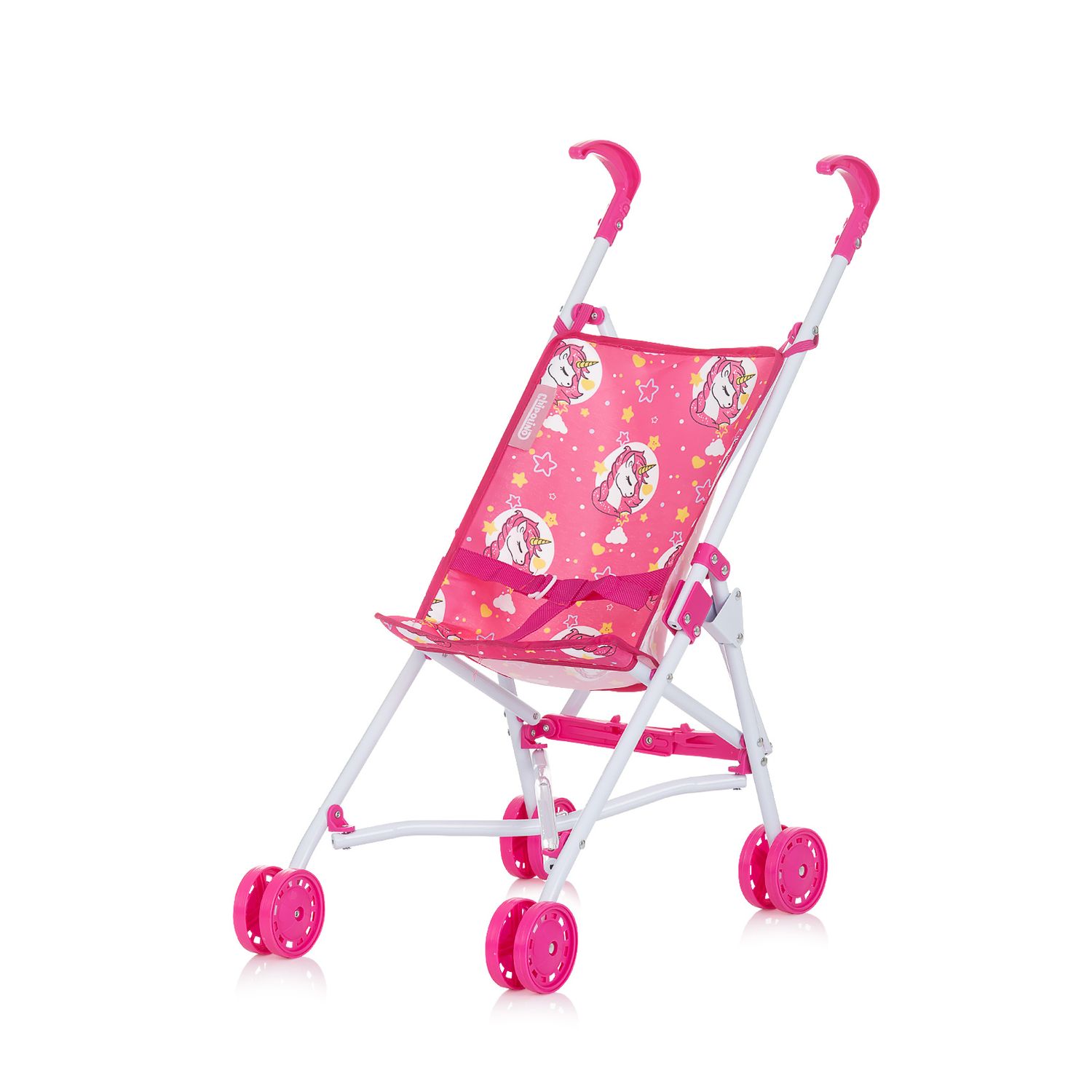 Chipolino Puppenbuggy Lily klappbar, Doppelr&auml;der, ab 3 Jahren, Schiebeh&ouml;he 57 cm pink - Bild 1