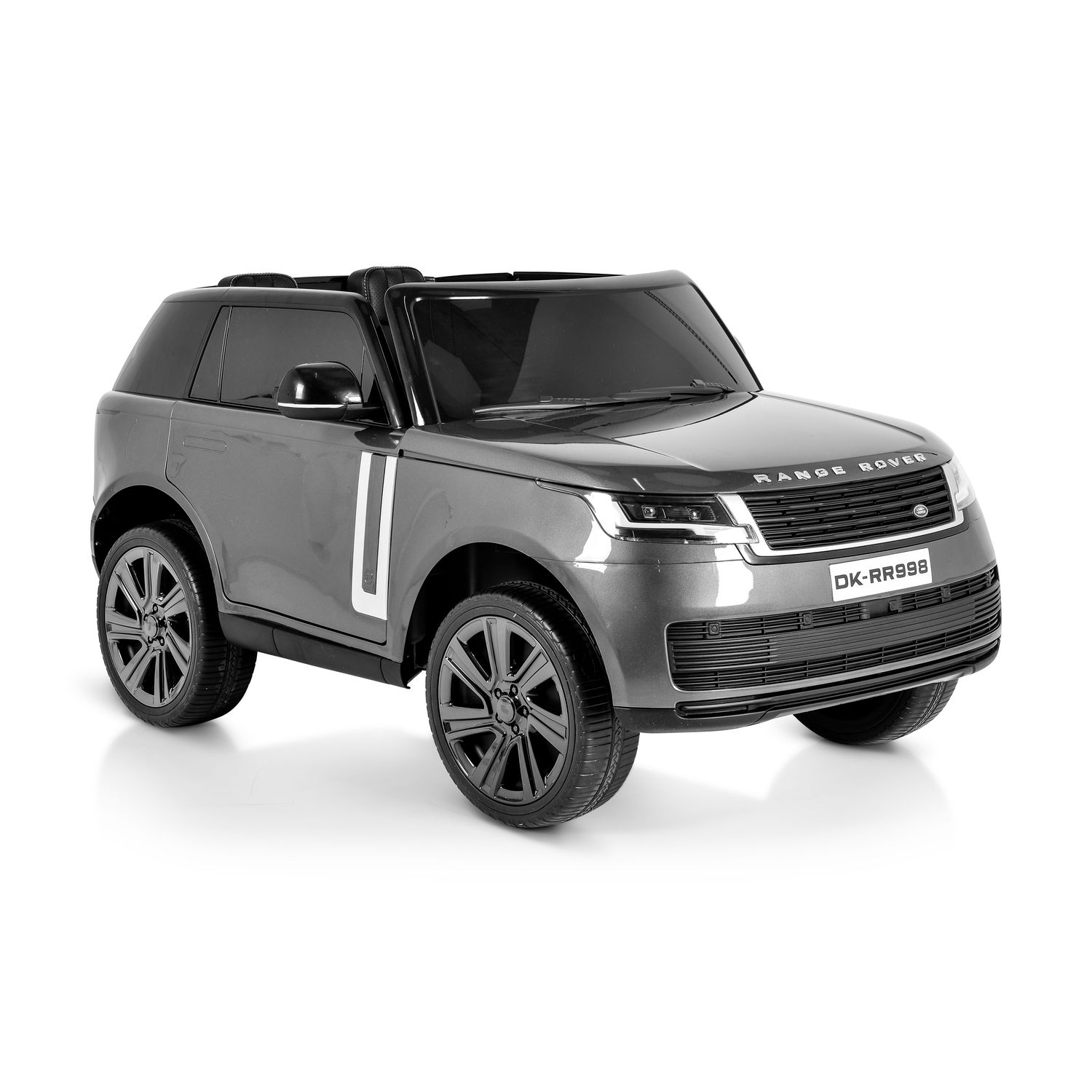 Moni Kinder Elektroauto Range Rover SUV metallic Fernbedienung Gurt EVA-Reifen grau - Bild 1