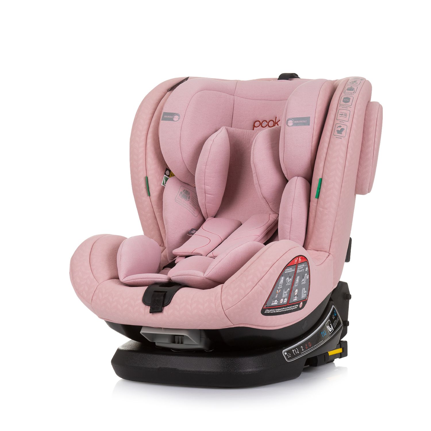 Chipolino Kindersitz Peak i-Size (40 - 150 cm) Isofix, SPS, drehbar, verstellbar rosa - Bild 1