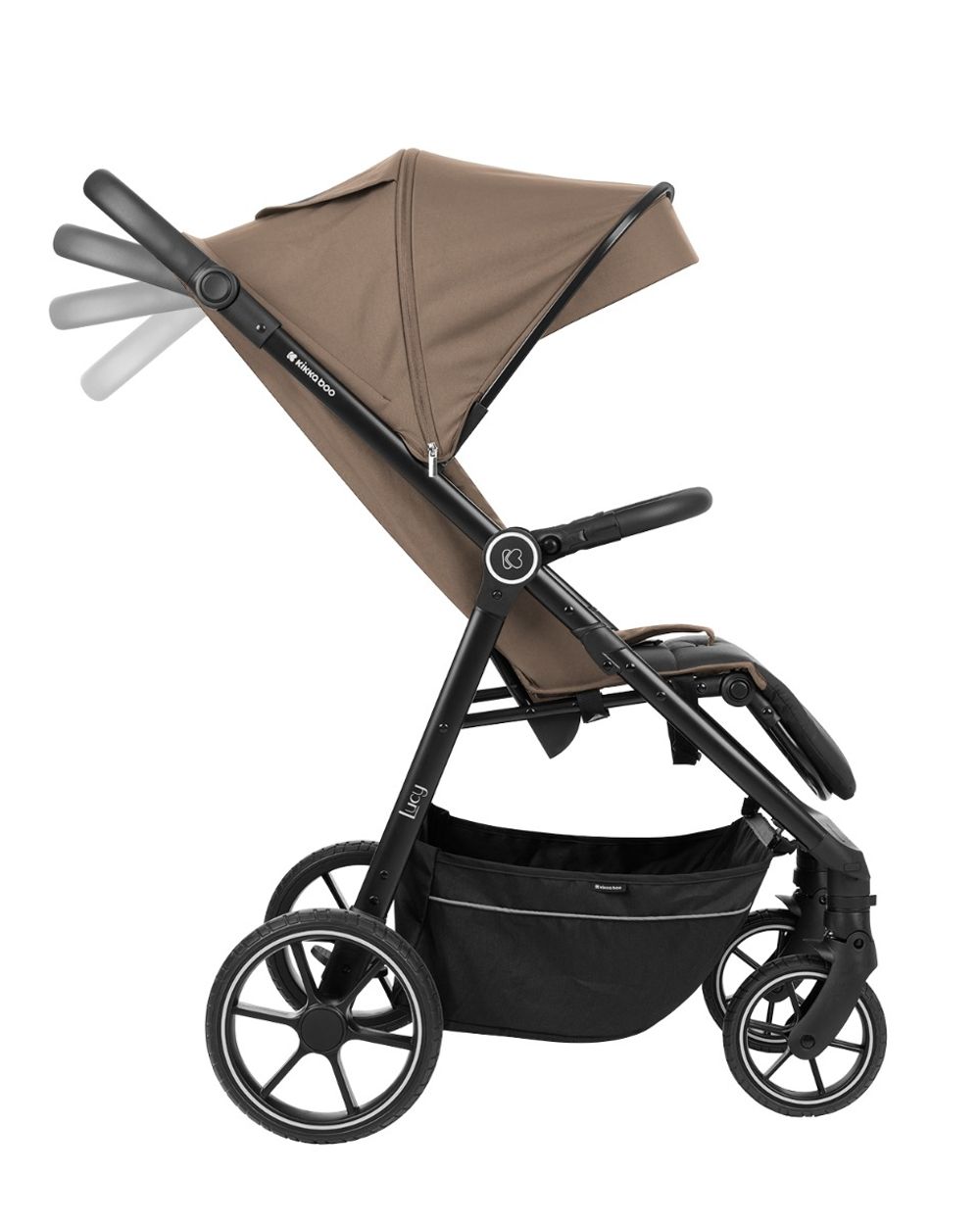 Kikkaboo Kinderwagen Lucy Gurt R&uuml;ckenlehne verstellbar Federung Hinterradbremse beige - Bild 1