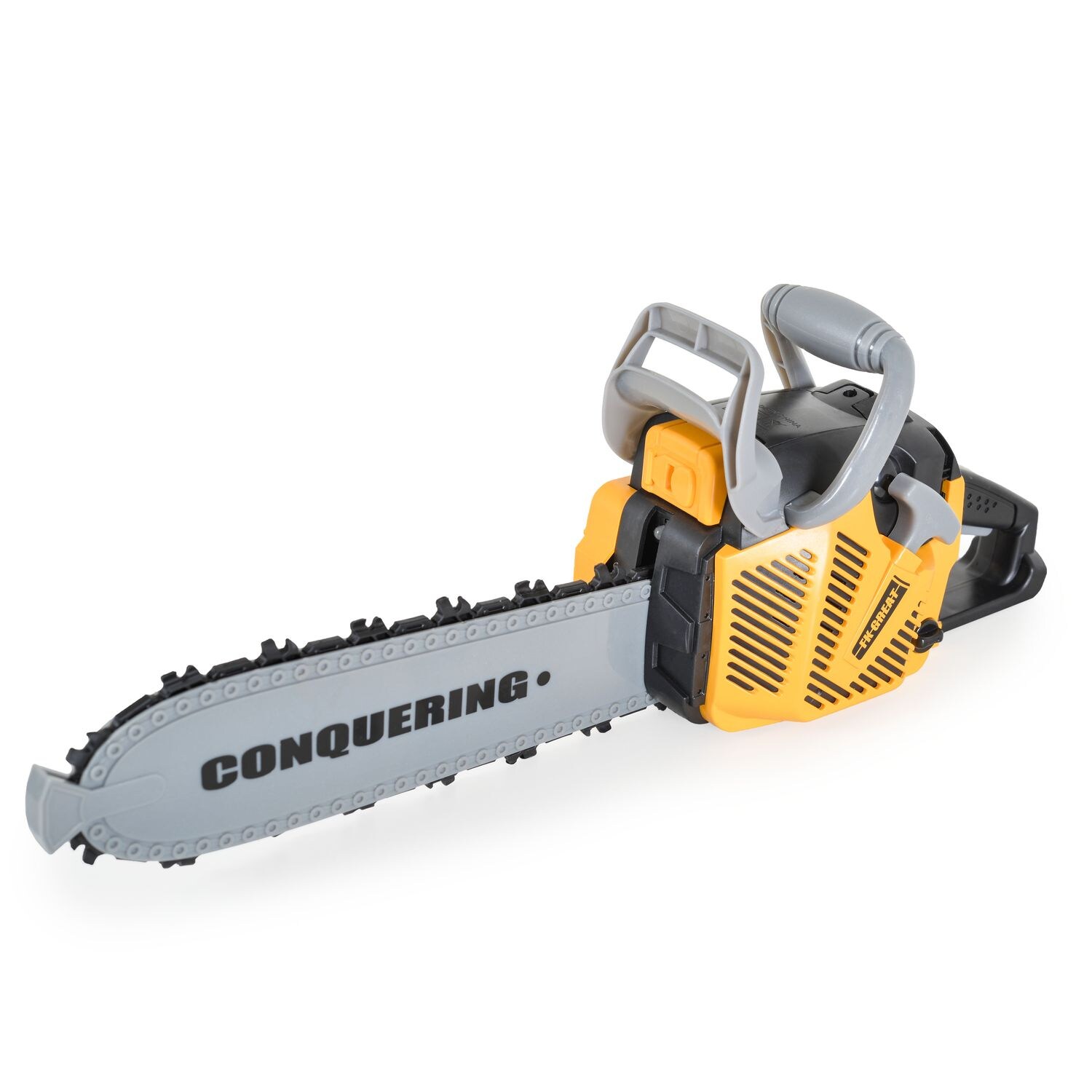 Moni Kinder-Spielzeug-Kettensäge T001 Licht- und Soundeffekte Griff ab 3 Jahre gelb | 03801005601288