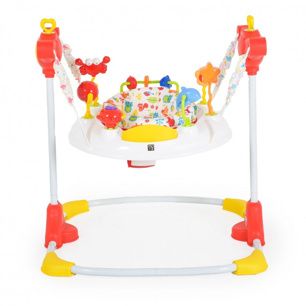 Hopser Vista mit Spielcenter, Musik, Licht, MP3-Anschluss, Höhe einstellbar weiß rot