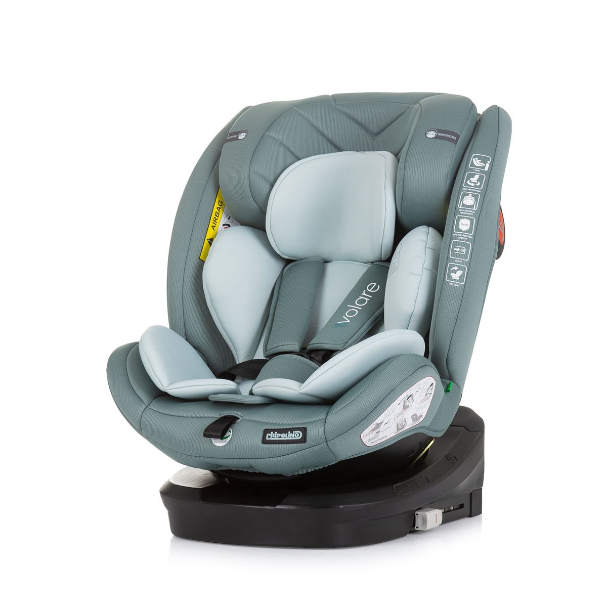 Chipolino Kindersitz Volare i-Size (40-150cm) Isofix, drehbar, SPS, Top Tether gr&uuml;n - Bild 1