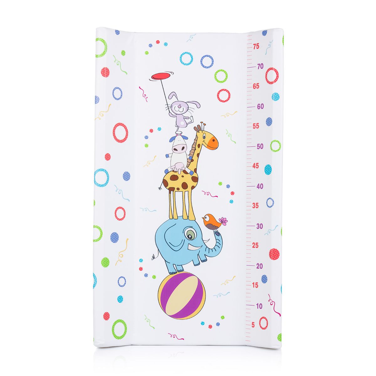 Chipolino Wickelauflage Comfort 80 x 47 cm seitlicher Rand Skala von 5 bis 75 cm bunt - Bild 1