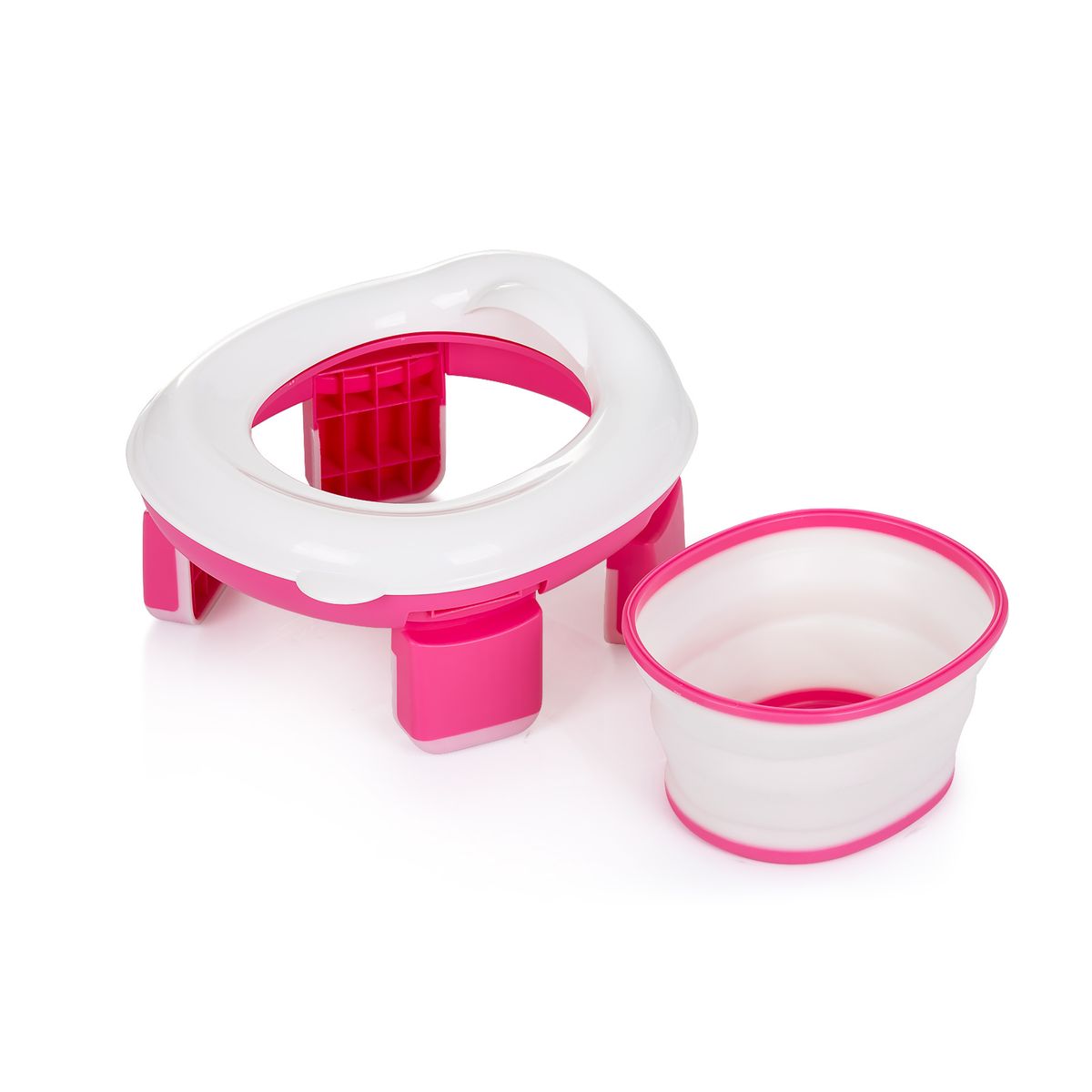 Chipolino Toilettentrainer 2 in 1 Viaggio faltbar Tragetasche ergonomische Form pink - Bild 1