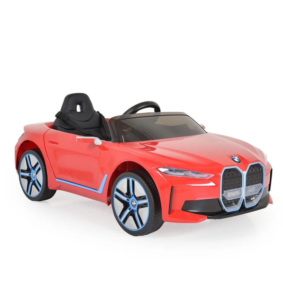 Moni Kinder Elektroauto BMW i4 MP3 EVA-Reifen Fernbedienung Lichter bis 30 kg rot | 03801005000371