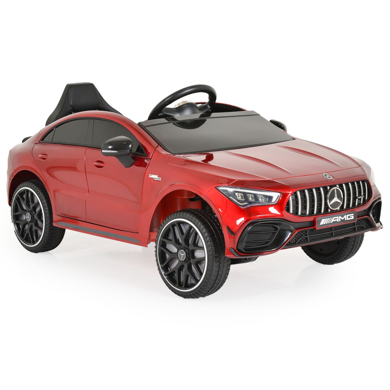 Moni Kinder Elektroauto Mercedes-AMG CLA 45 Bluetooth Fernbedienung vier Motoren rot - Bild 1
