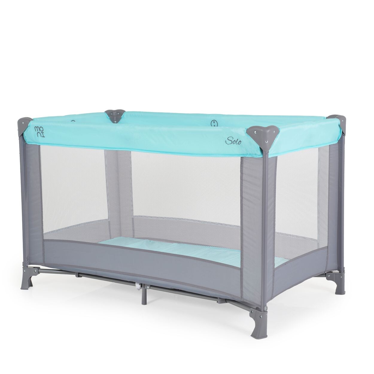 Moni Reisebett, Laufstall Solo Faltmatratze, Aufbewahrungstasche, faltbar türkis | 03800146249335