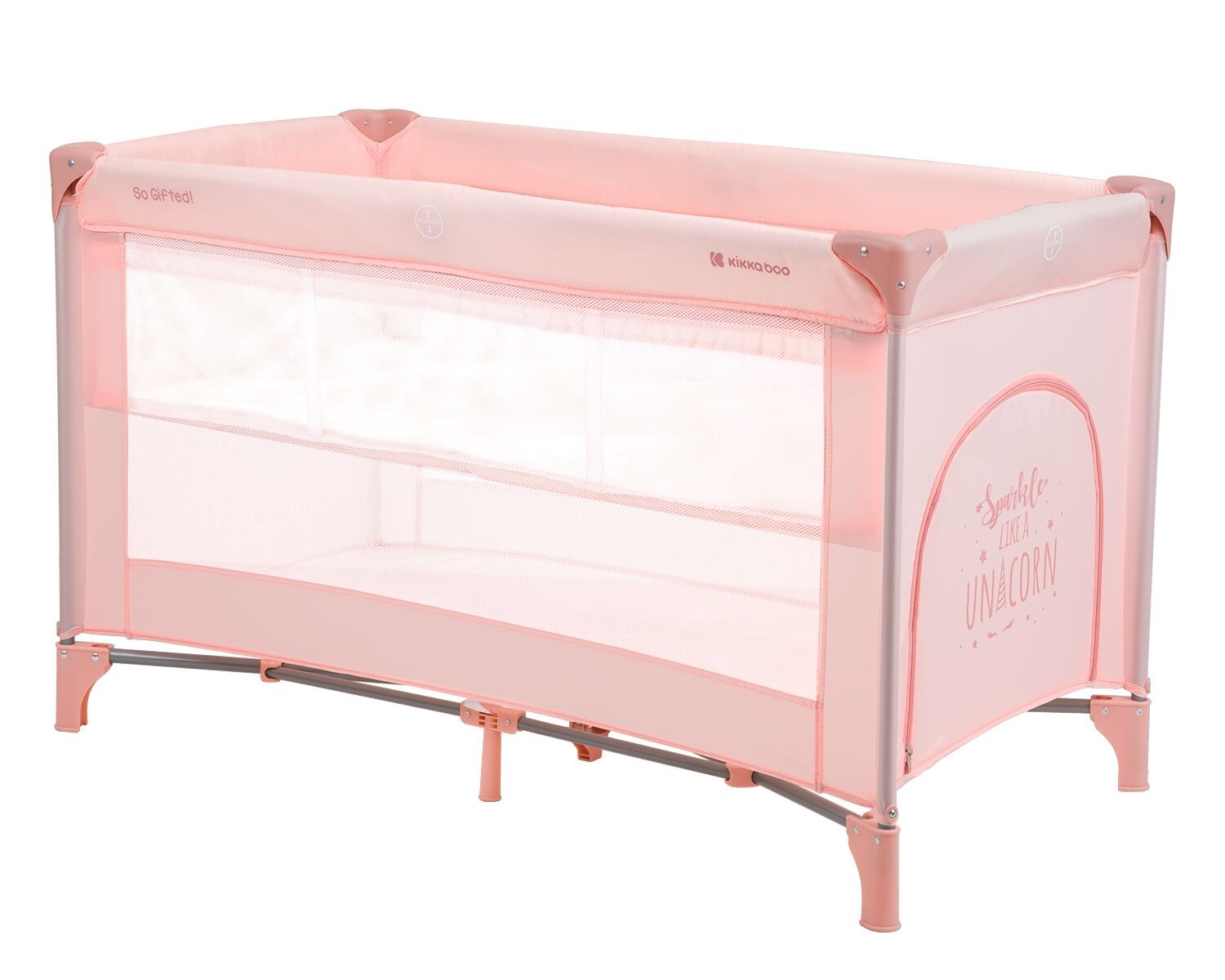 Kikkaboo Reisebett, Laufstall So Gifted 2 Ebenen Matratze, Tragetasche, Öffnung rosa pink | 03800171200448