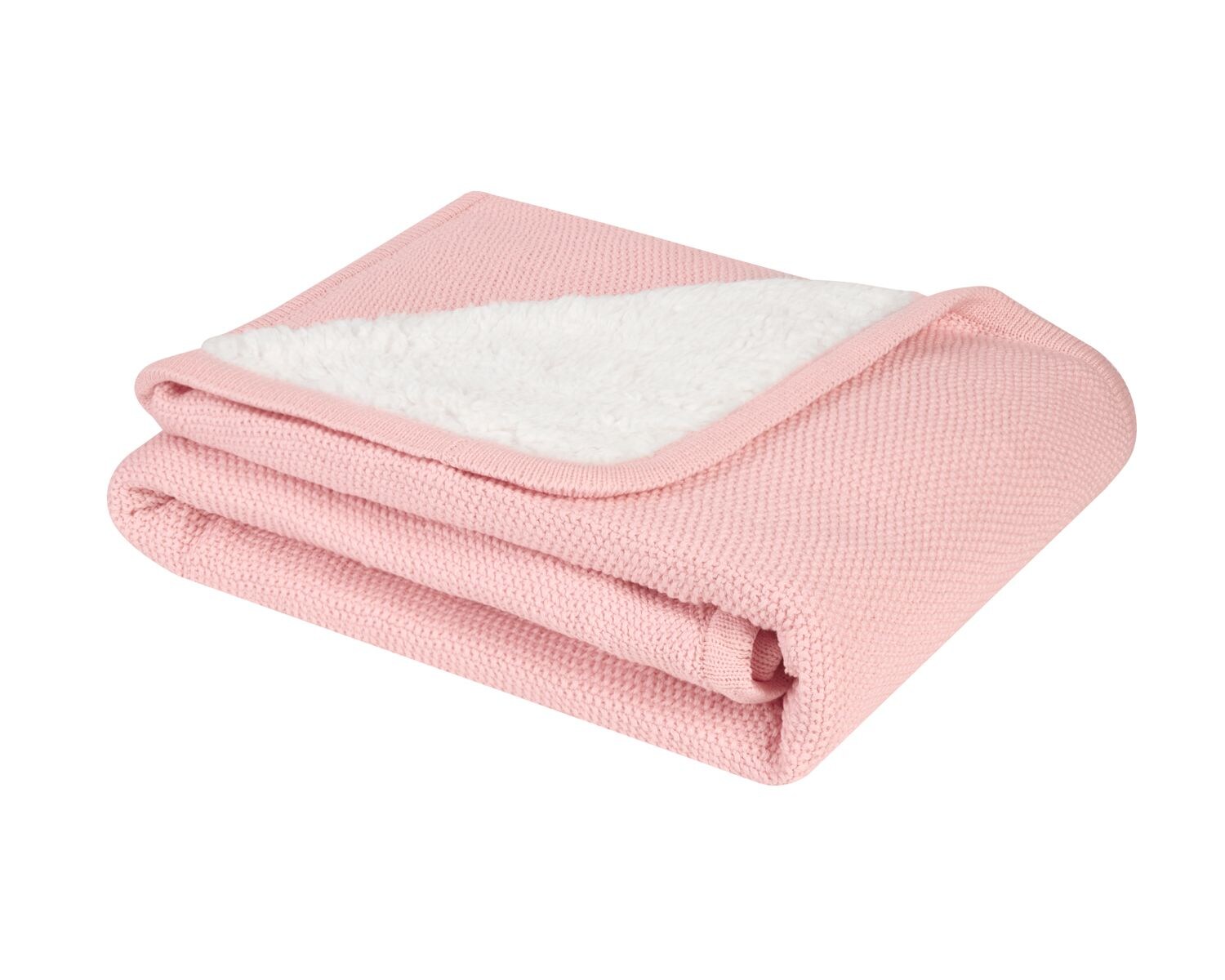 Kikkaboo Babydecke gestrickt Dream big 100 x 75 cm, Schmusedecke, 100% Baumwolle pink